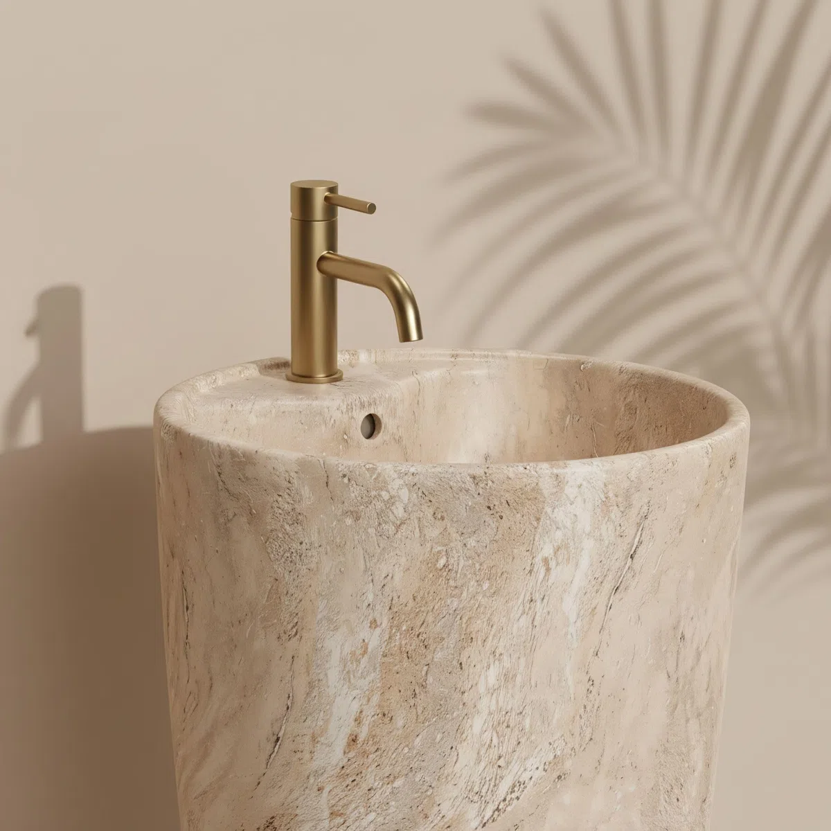 Lavabo De Pie Rea Anya Savana Matt Beige 45X45X84Cm
