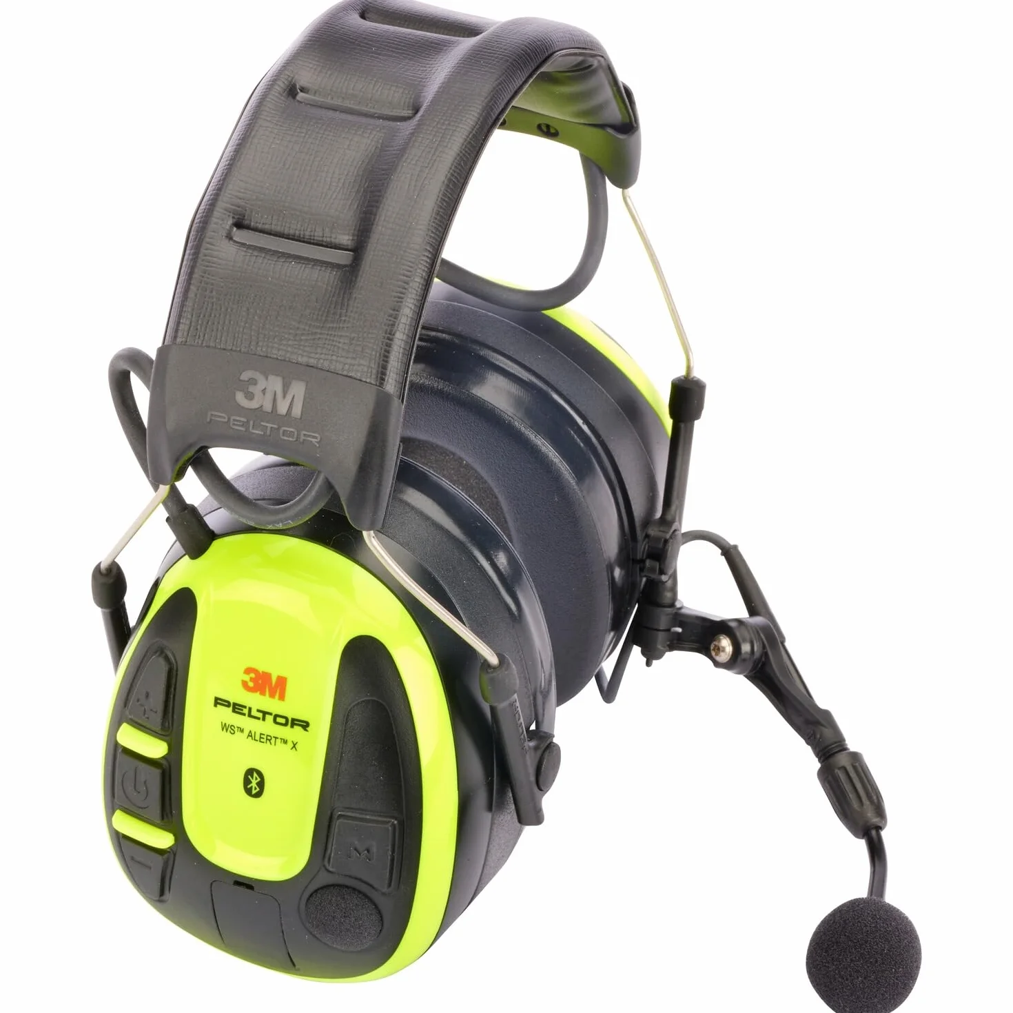 Peltor 3M WS ALERT X MRX21A4WS6 Orejera, 30 dB, Amarillo, Auriculares Bluetooth con Micrófono Boom con Cancelación de Ruido, Kit de Higiene, Recordatorio, para entornos ruidosos