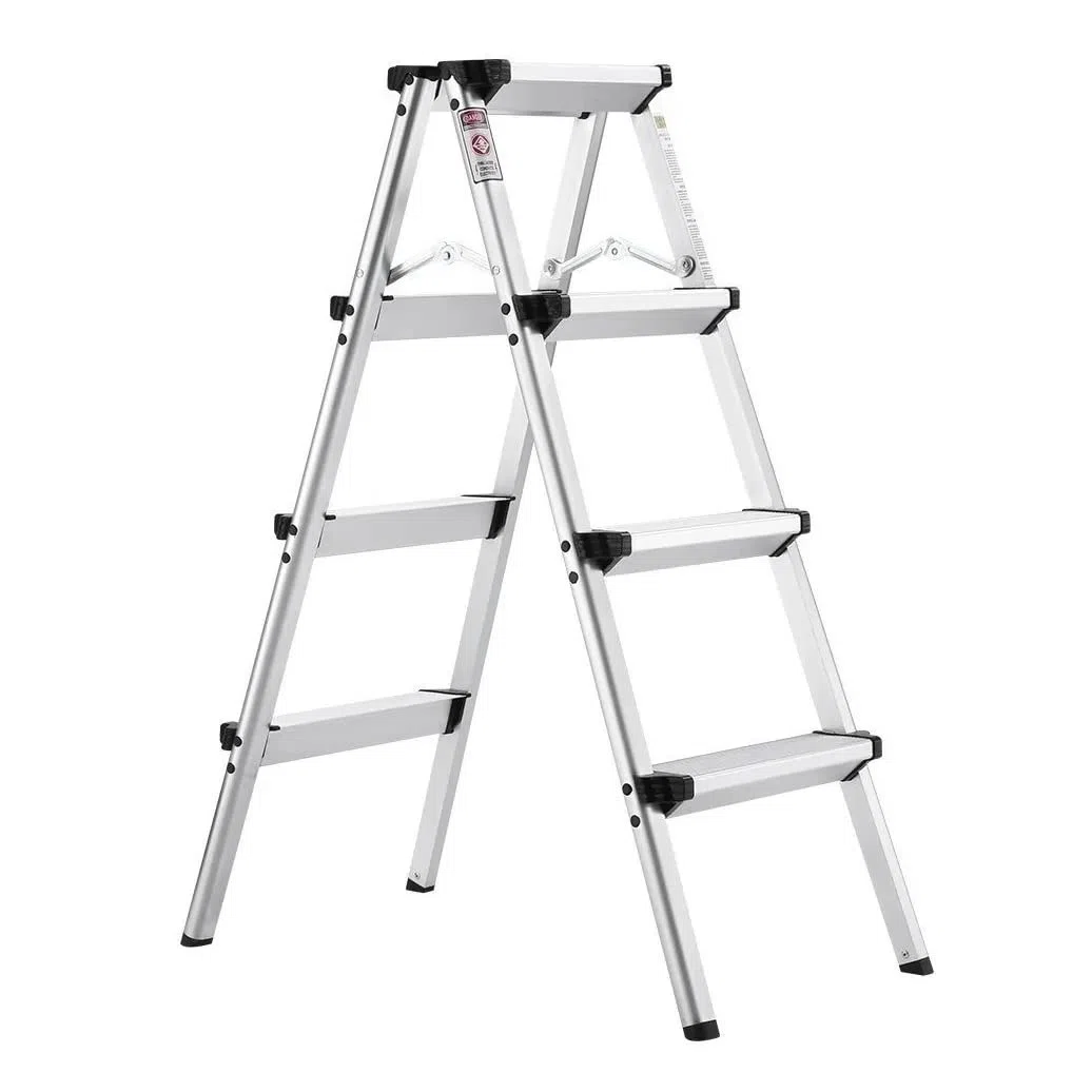 TREPPE Escalera Aluminio Plegable Tijera Doble Cara 4 Peldaños