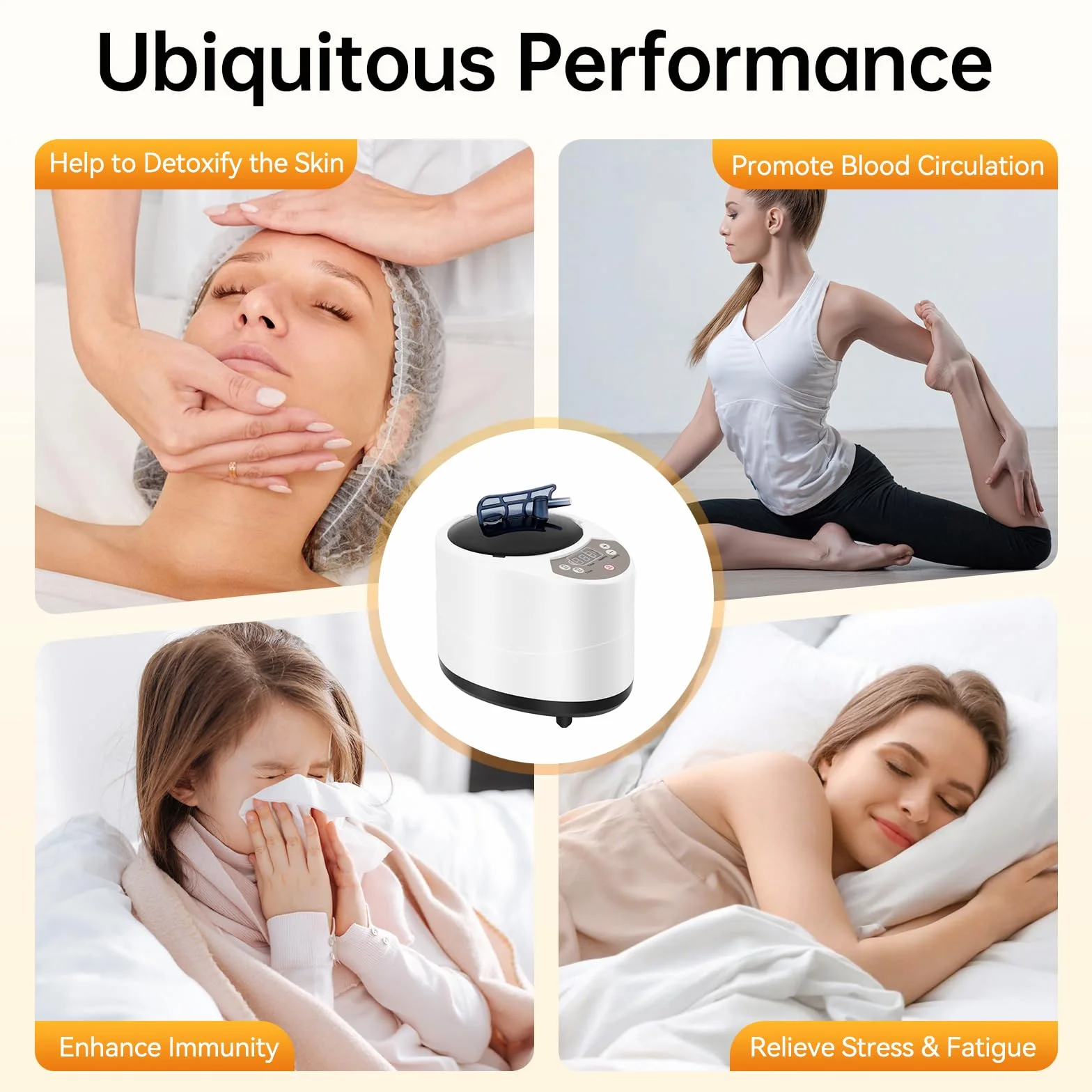 Generador de vapor para sauna 3L acero inoxidable portátil con mando a distancia
