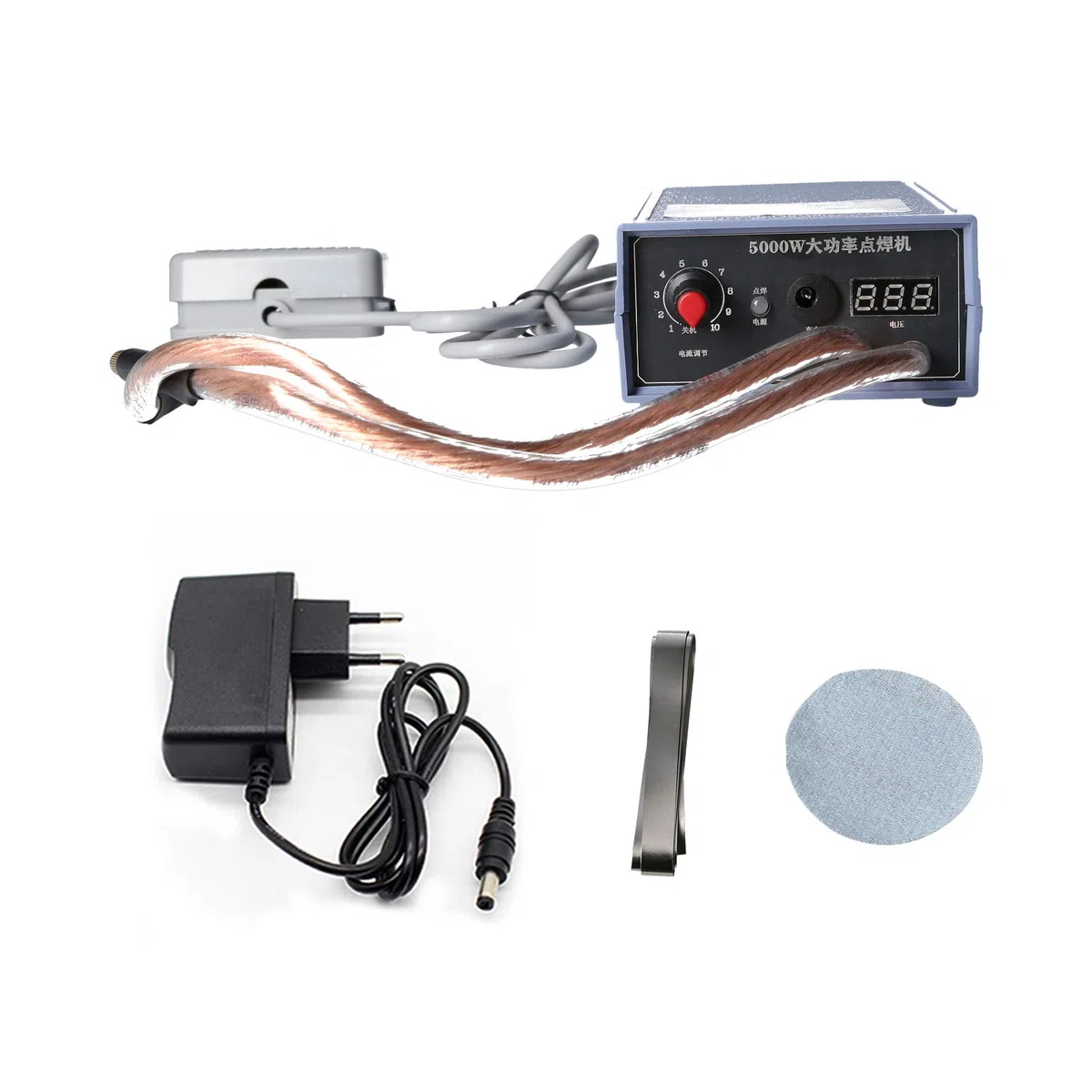 Soldador por Puntos 5000W Hancaner Equipo de Soldadura 6200mAh 0 – 800A de Corriente Ajustable Dispositivo de Soldadura para Batería
