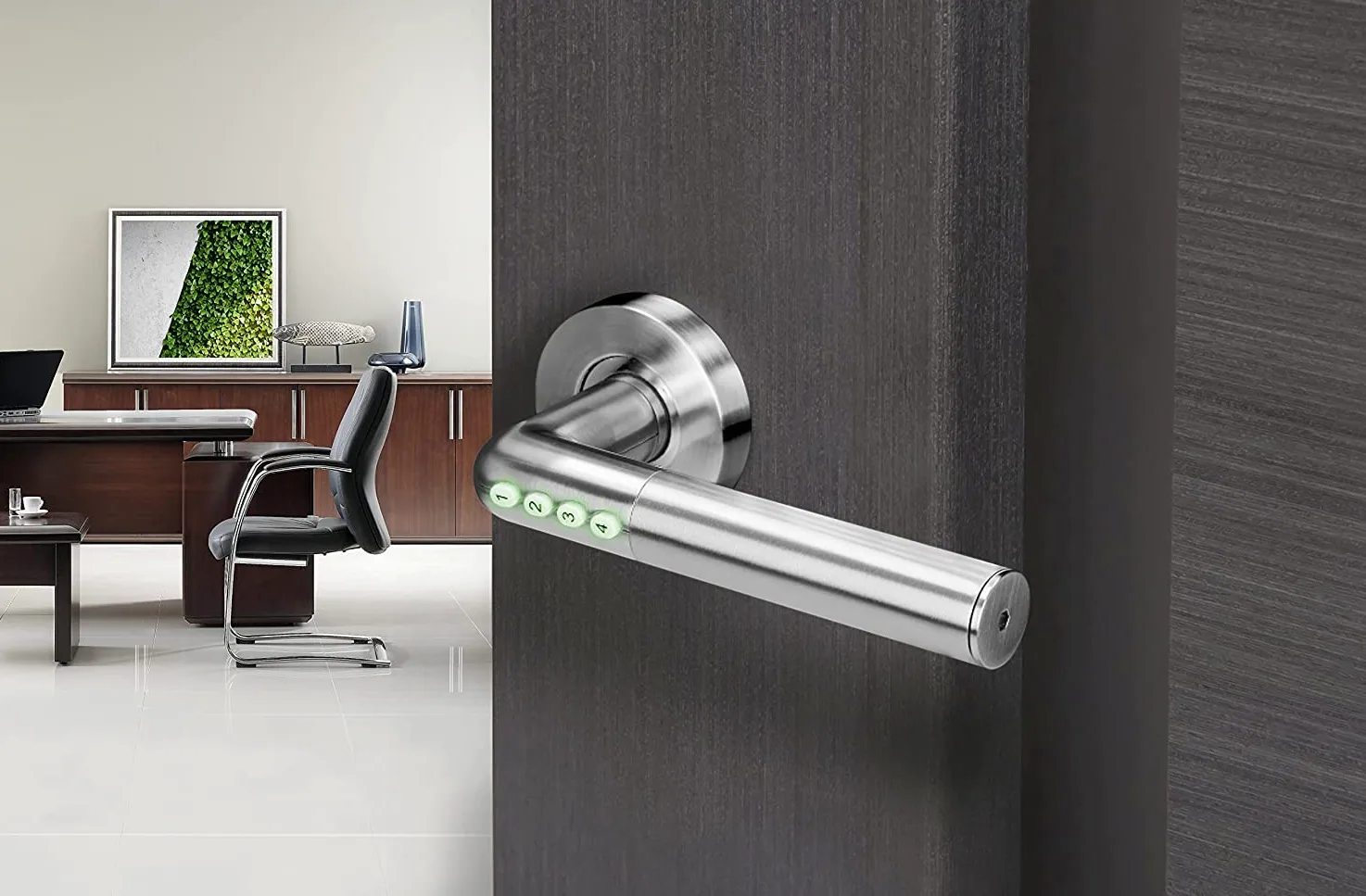 Cerradura Inteligente para Puerta con Código PIN y Bluetooth | Manilla Electrónica Digital | Maneta Inteligente IP44 para Casa Oficina y Airbnb