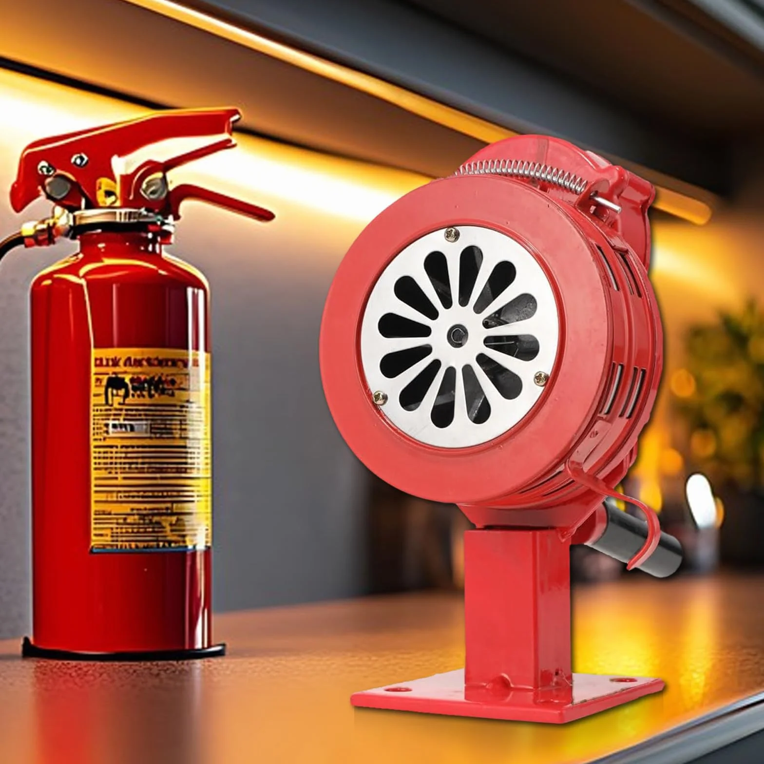 Sirena De Mano, Alarma Manual Portátil 110 Db, Operada Manualmente, Rojo