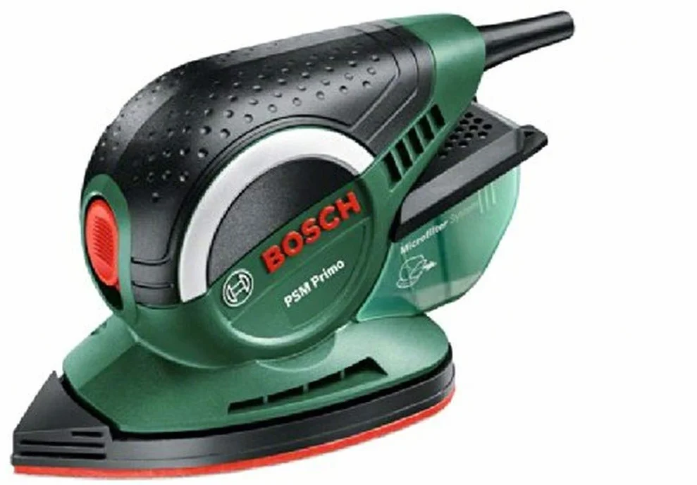 Bosch multilijadora PSM Primo (1 papel de lija K 80, cartón (50 W, velocidad de oscilación 24.000 min-1, círculo de oscilación Ø 1,4 mm))