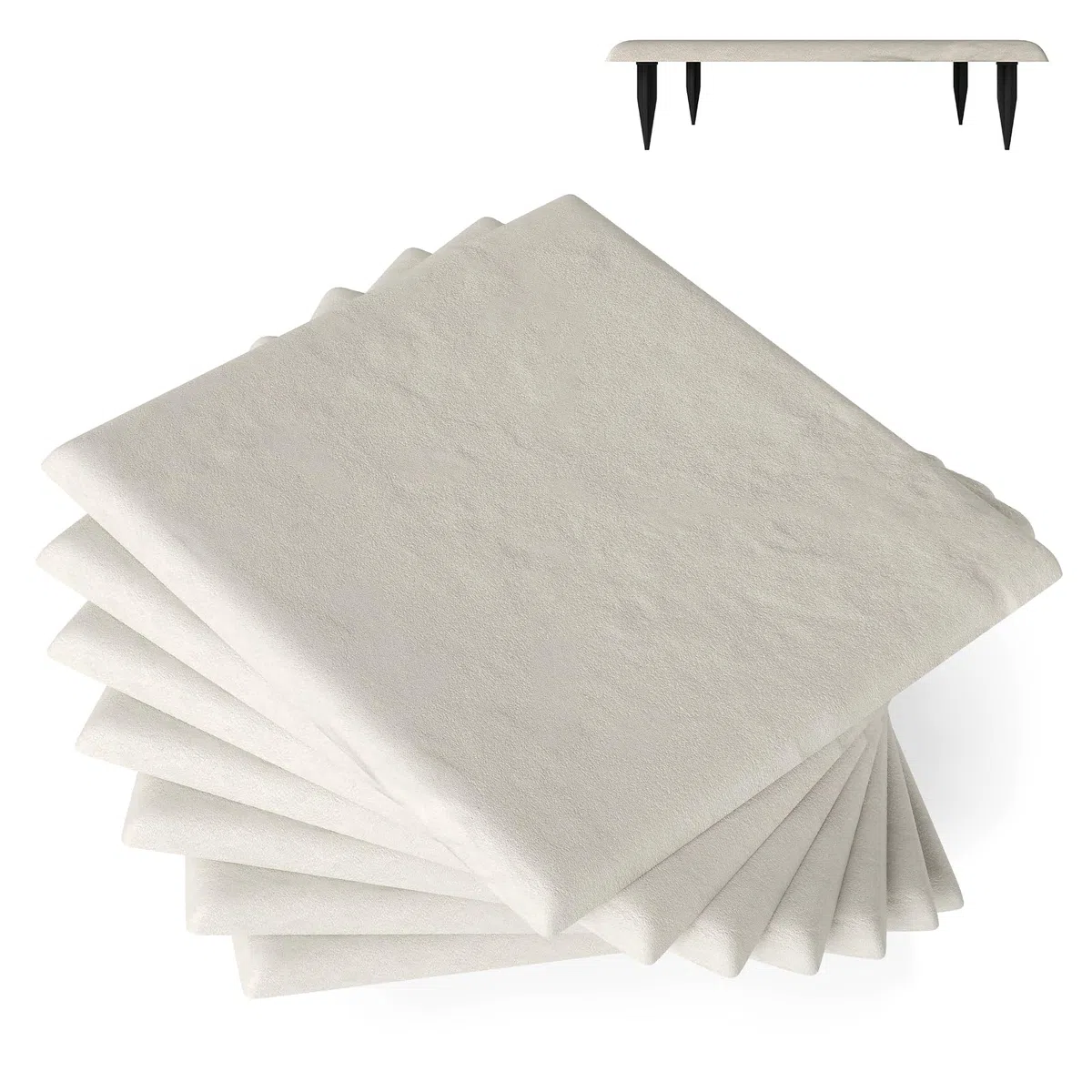 LIFEZEAL 39,5 x 39,5 cm Peldaños con Estacas de Fijación en el Suelo, Piedras Decorativas para Pasarelas de Jardín y Paseos Exteriores, Pavimento Resistente a Todo Tipo de Clima, Adoquines para Césped
