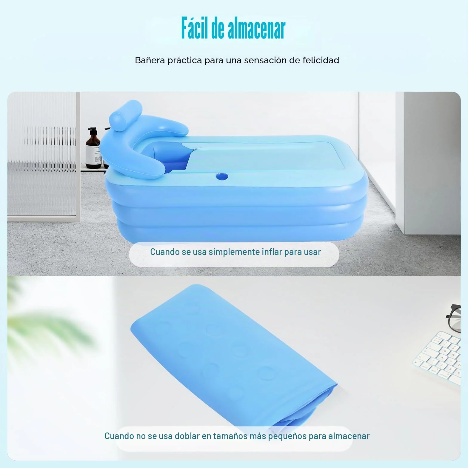 Bañera hinchable, bañera plegable de PVC para exterior, bañera portátil independiente para spa de adultos, bañera de asiento para adultos, bañera grande para chapotear, bañera de ducha móvil para spa