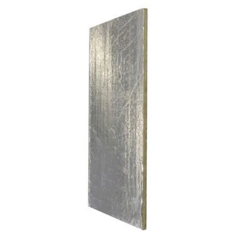 Suinga Panel de Lana de Roca para Chimenea 100x60x3 cm | Aislamiento Térmico Incombustible con Aluminio y Clasificación A1