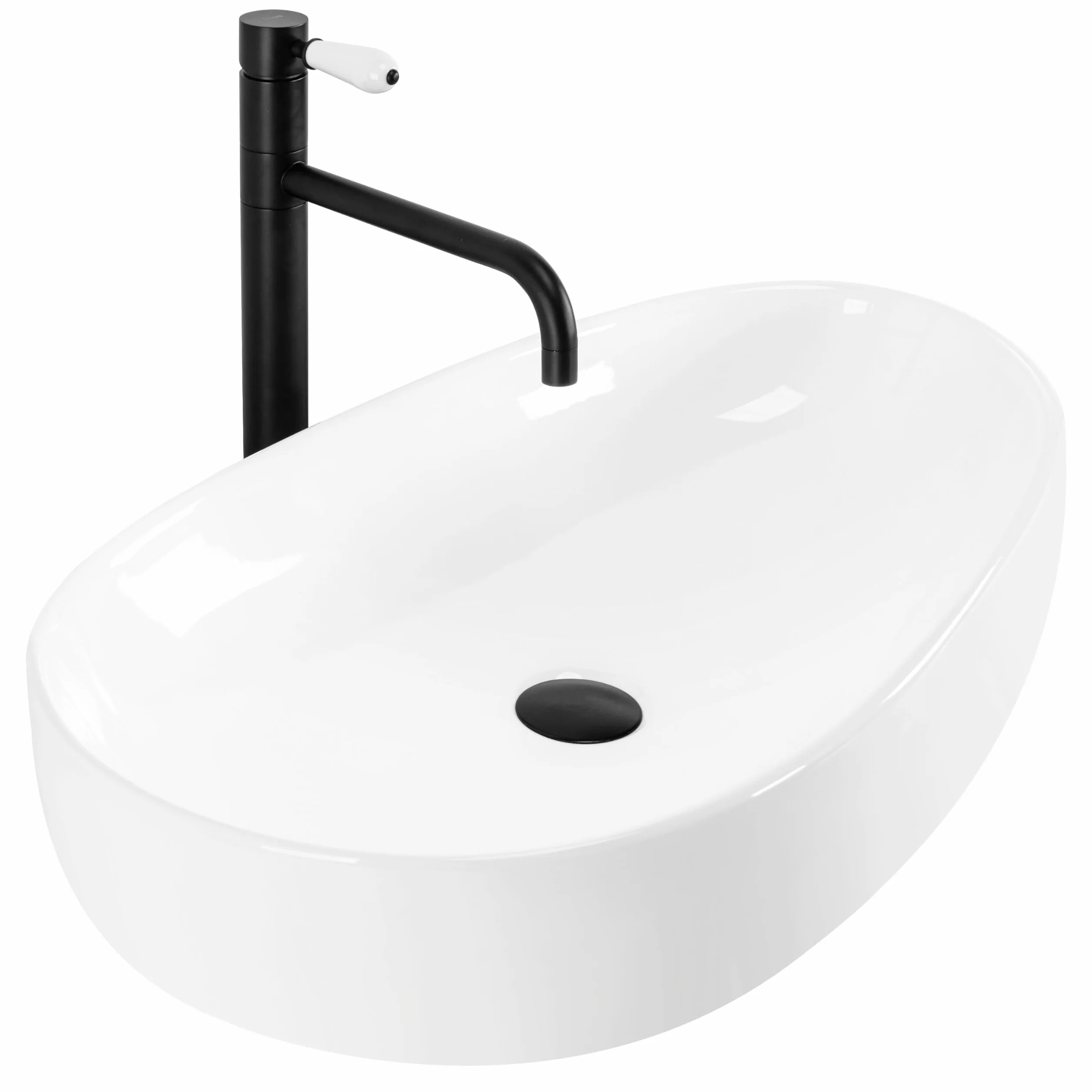 Lavabo Sobre Encimera Rea Sandra White 65X40X13Cm