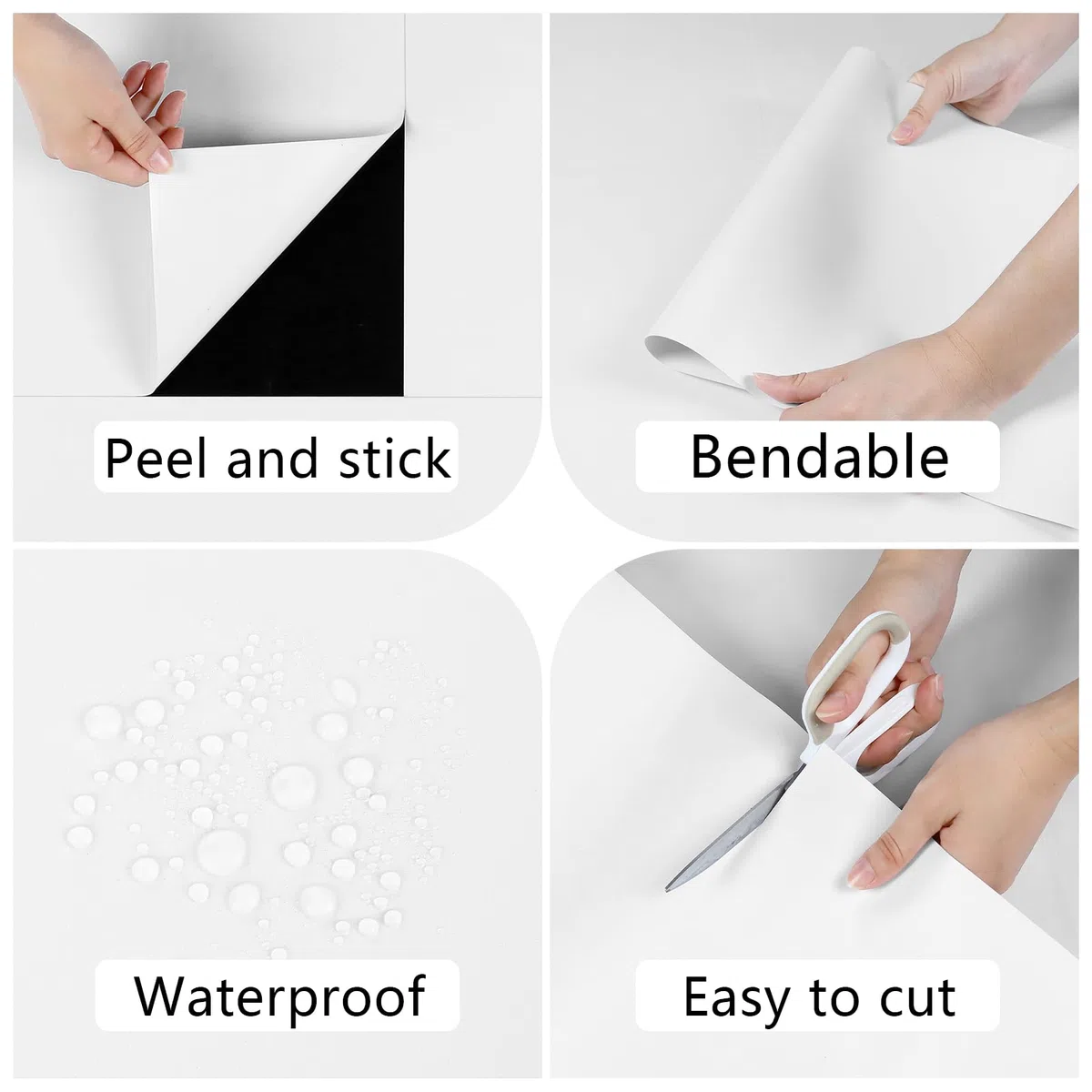 15 Piezas Baldosas Adhesivas Suelo Blanco Suelo Vinilo Autoadhesivo Baño Impermeable Vinilo Suelo Cocina Suelo PVC Lavable Loseta Vinilica Blanco Losetas Autoadhesivas 60cm x 30cm