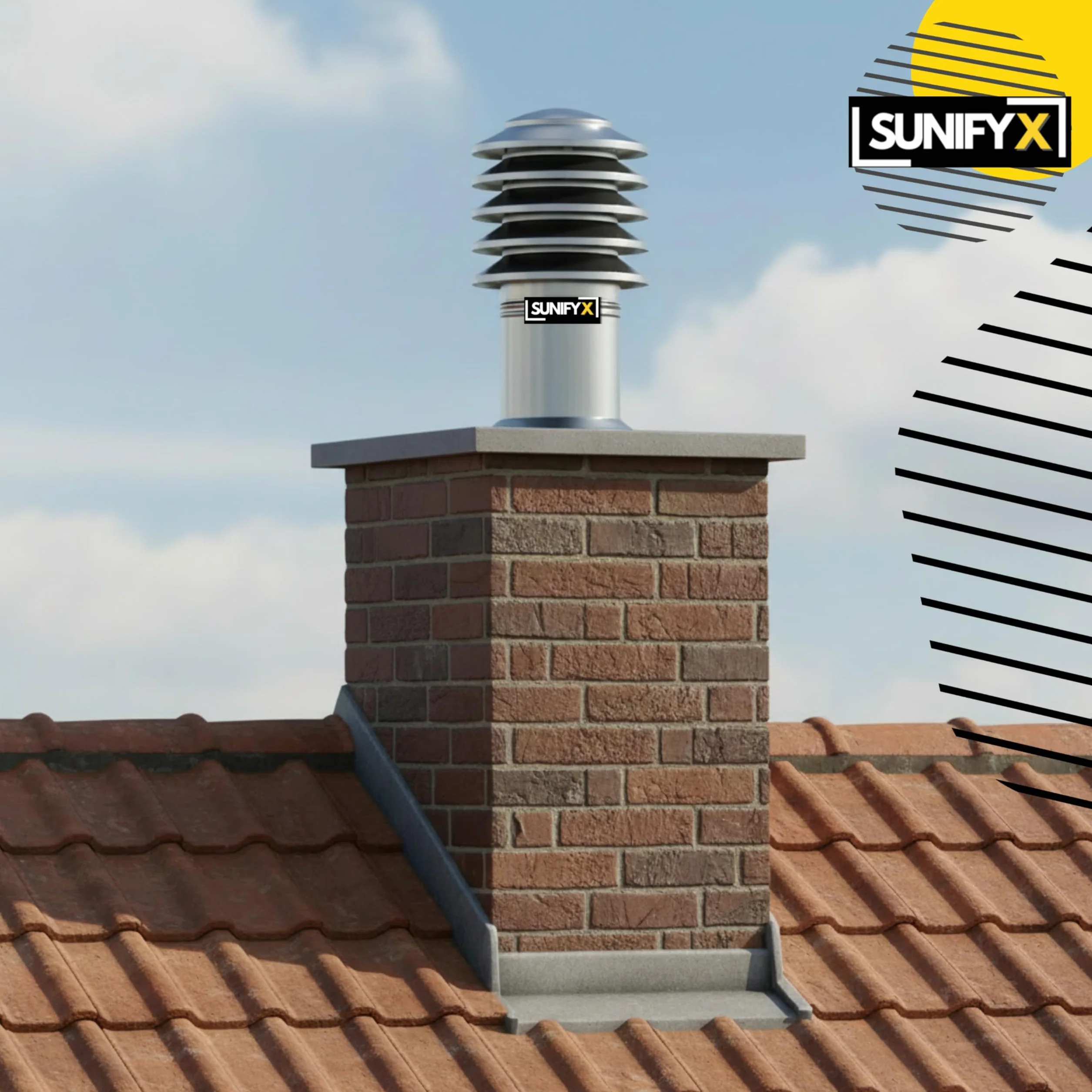 Cubierta de láminas de acero inoxidable para chimenea, cubierta para chimenea, cubierta de chimenea, cubierta de láminas para chimenea, protección contra el viento, lluvia y viento, diámetro de 80 a