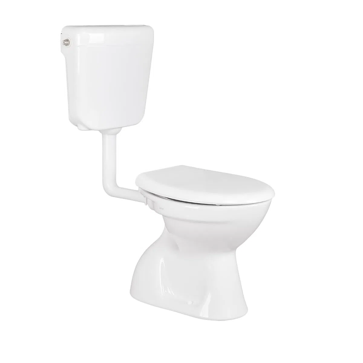 Belvit Inodoro con cisterna completa, color blanco | Fregadero profundo, salida vertical, tapa de cierre suave, cerámica