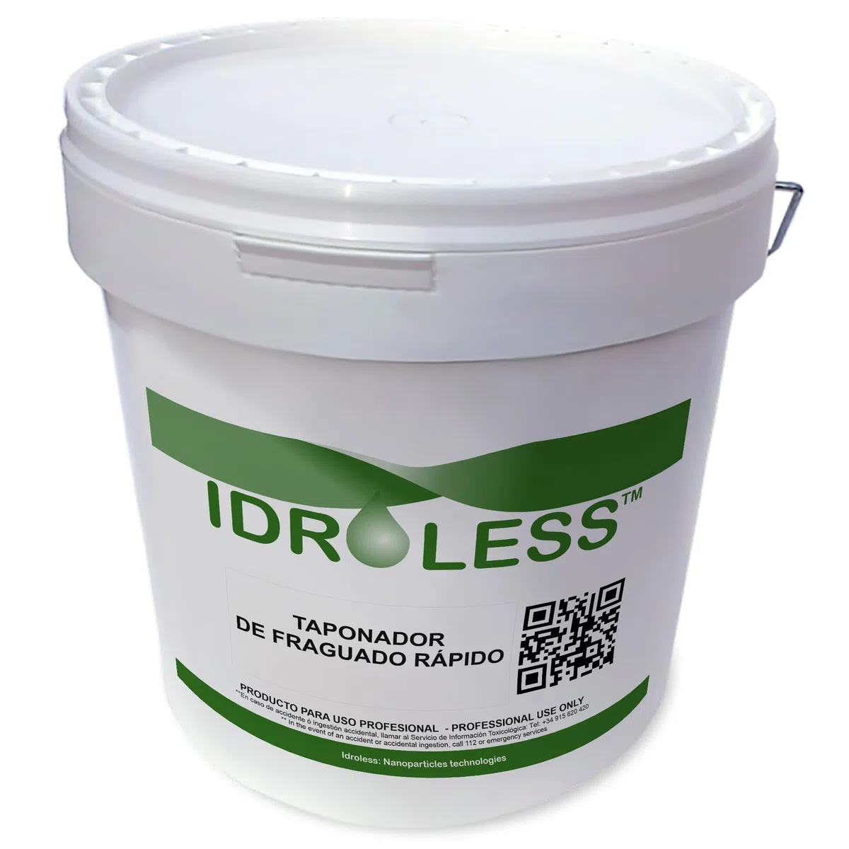 Mortero Taponador de Secado Ultra Rápido (5kg) - Para taponar fugas de agua en muros, paredes, suelos. Fraguado casi inmediato - Idroless