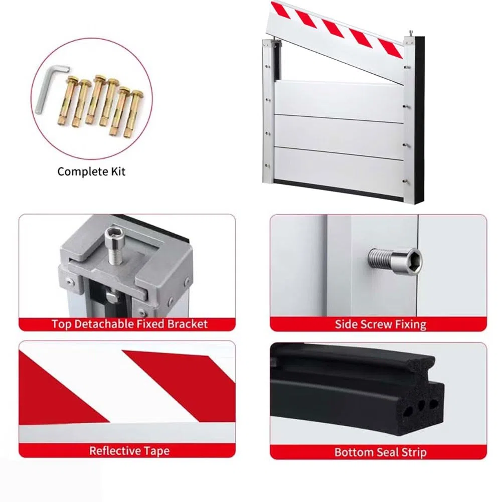 Barrera Móvil de Protección Contra Inundaciones en Puertas, Aluminio Barrera Contra Inundaciones, Barrera de Protección Contra Inundaciones Reutilizable, Barrera Anti Inundaciones Garaje YQISHI(298x80