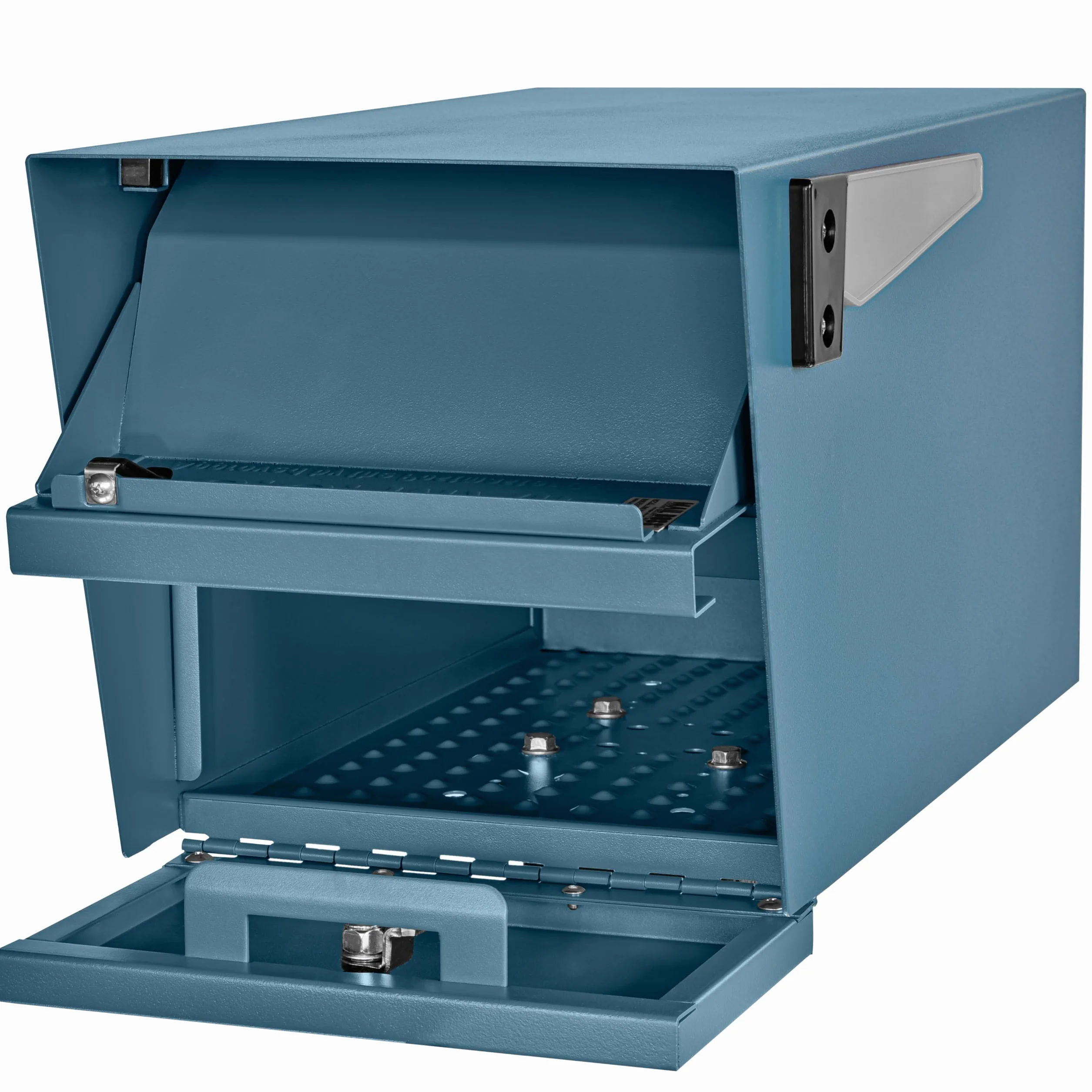 Mail Boss 7584 Mail Manager - Buzón de Seguridad con Bloqueo en la acera, Color Azul Siglo