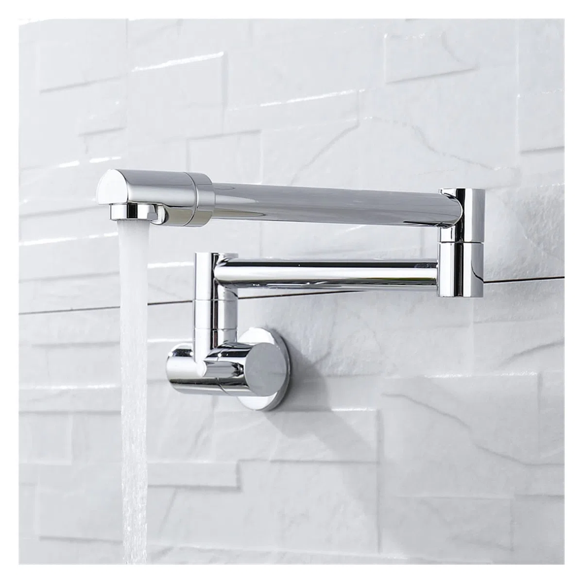 Grifo para llenado de ollas, Rellena de latón sólido Toque Montaje de pared grifo de cocina de un solo agujero de un solo agujero de un solo agujero cromado níquel negro giratorio rojo pliegue plegabl
