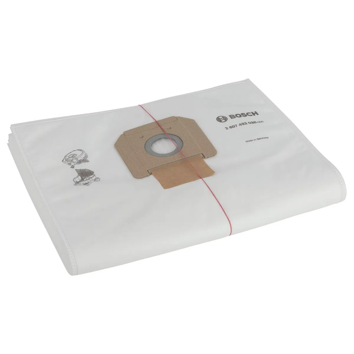 Bosch Professional Bolsas de vellón para aspiradora, para GAS 55, en bolsa de plástico, Set de 5 Piezas
