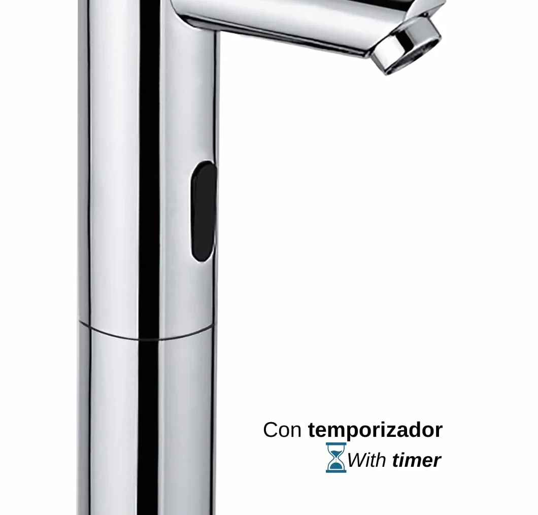 Grifo electrónico de lavabo (Alto) L1, grifo con sensor automático 1 agua (fría)