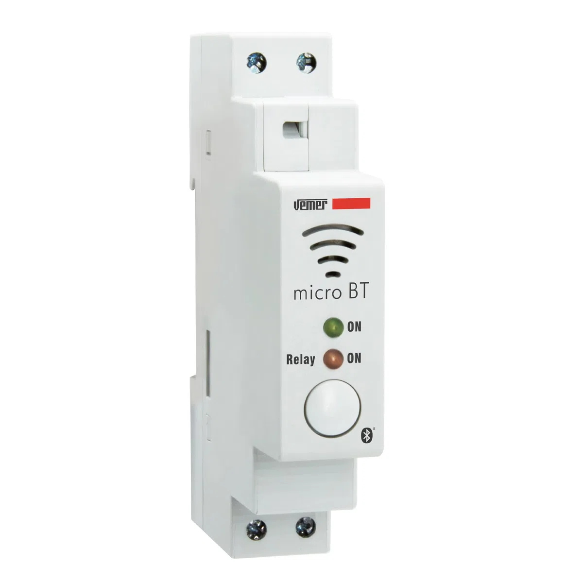 VEMER VE797200 MICRO BT - Interruptor Horario Astronómico con Bluetooth y APP dedicada, Temporizador para Riel DIN de 1 Módulo, Blanco