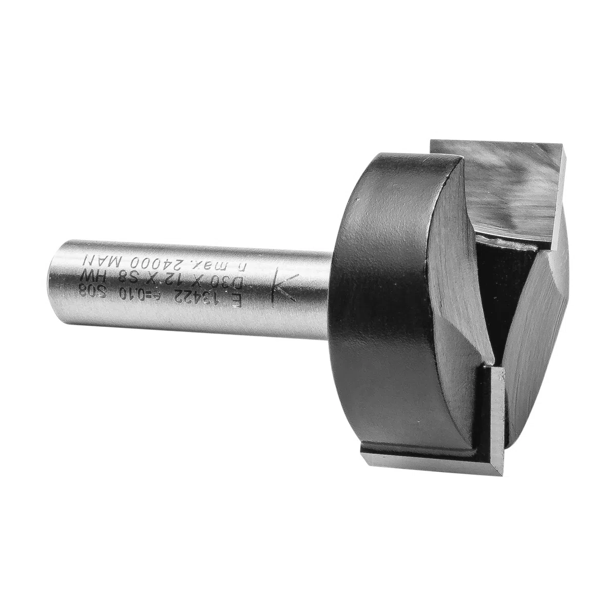 ENT 13422 Fresa para desbaste, en carburo, vástago (S) de 8 mm, diámetro (D) de 30 mm, NL 12 mm, SL 32 mm, GL 48 mm