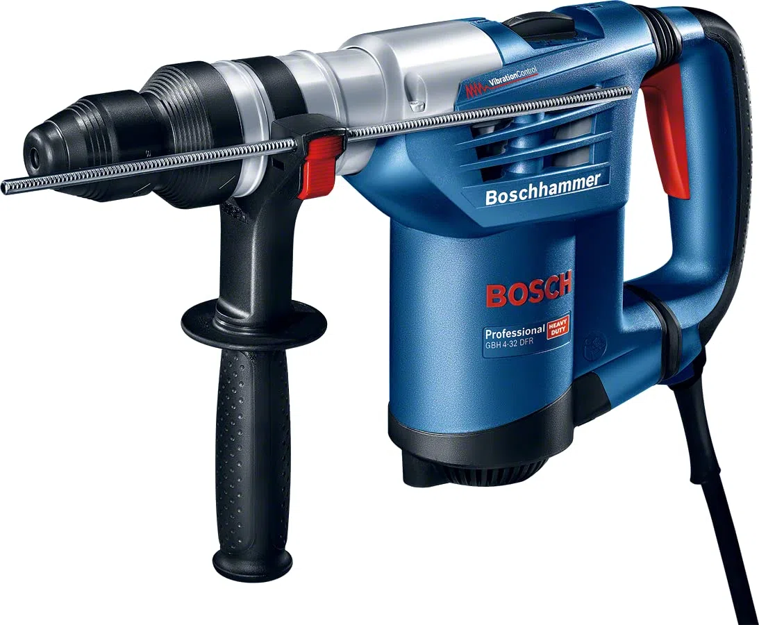 Bosch Professional martillo perforador GBH 4-32 DFR (incl. portabrocas intercambiable SDS plus, empuñadura auxiliar, portabrocas intercambiable 13 mm, maletín)