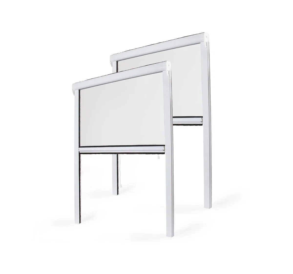 Mosquitera Enrollable Ventana de PVC Ajustable (2, Anch. 1300mm x Alt. 1600mm)
