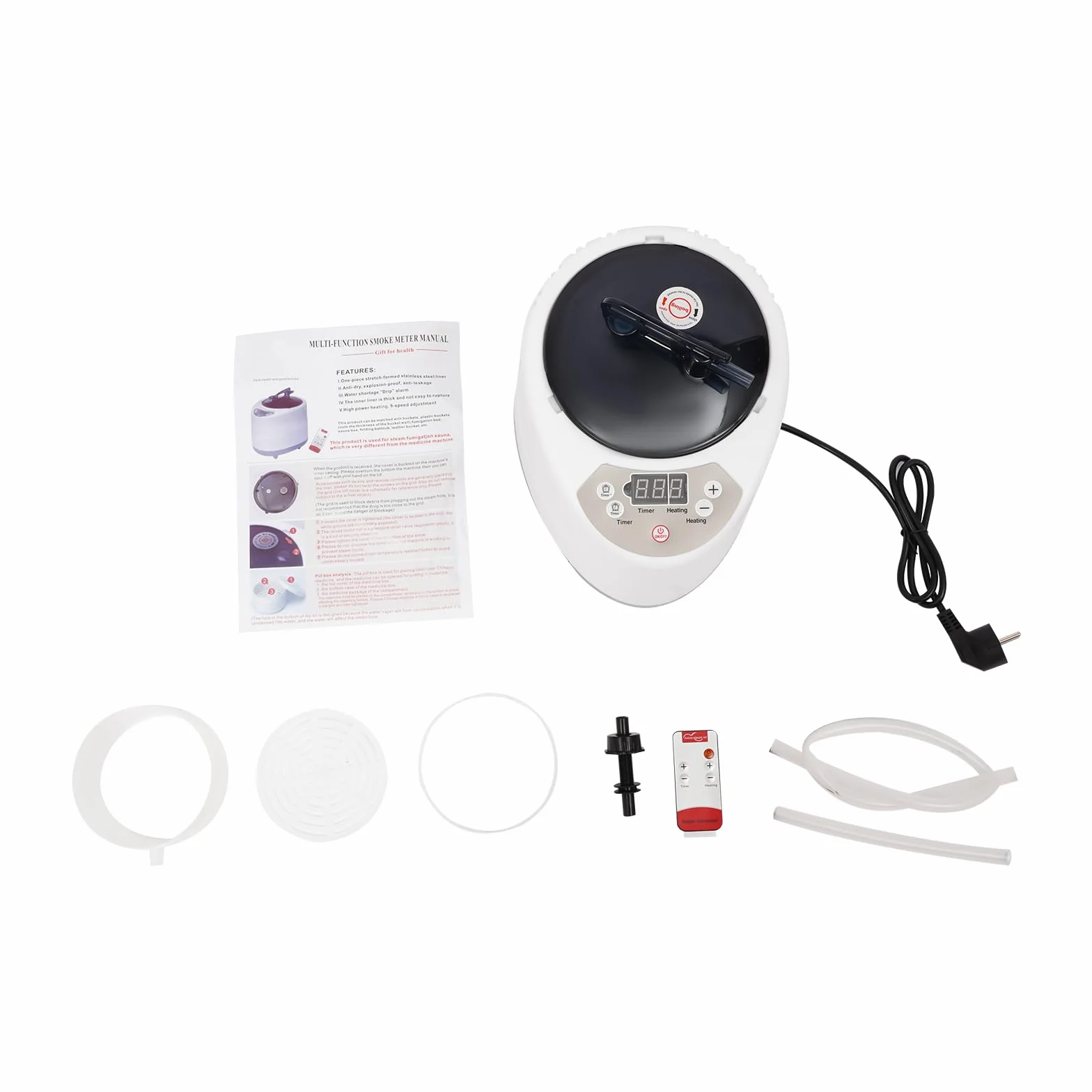 Generador de vapor para sauna 3L acero inoxidable portátil con mando a distancia