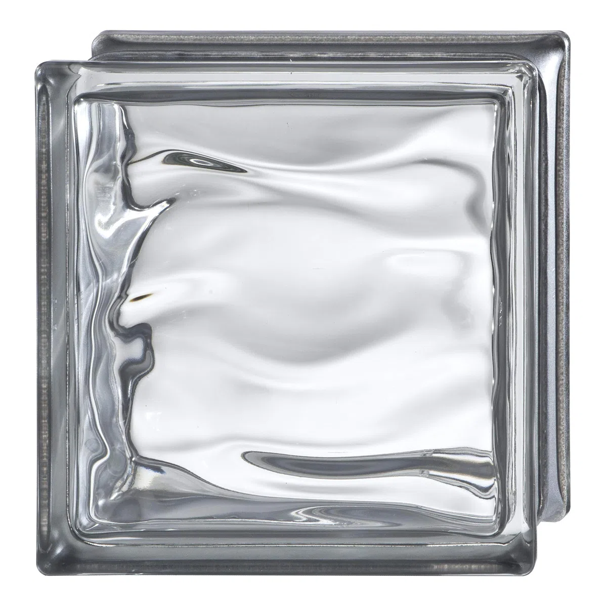 Bloque de vidrio Bormioli Rocco Agua Reflejos Antracita | cm 19x19x8 | Unidad de venta 1 caja de 6 pzas