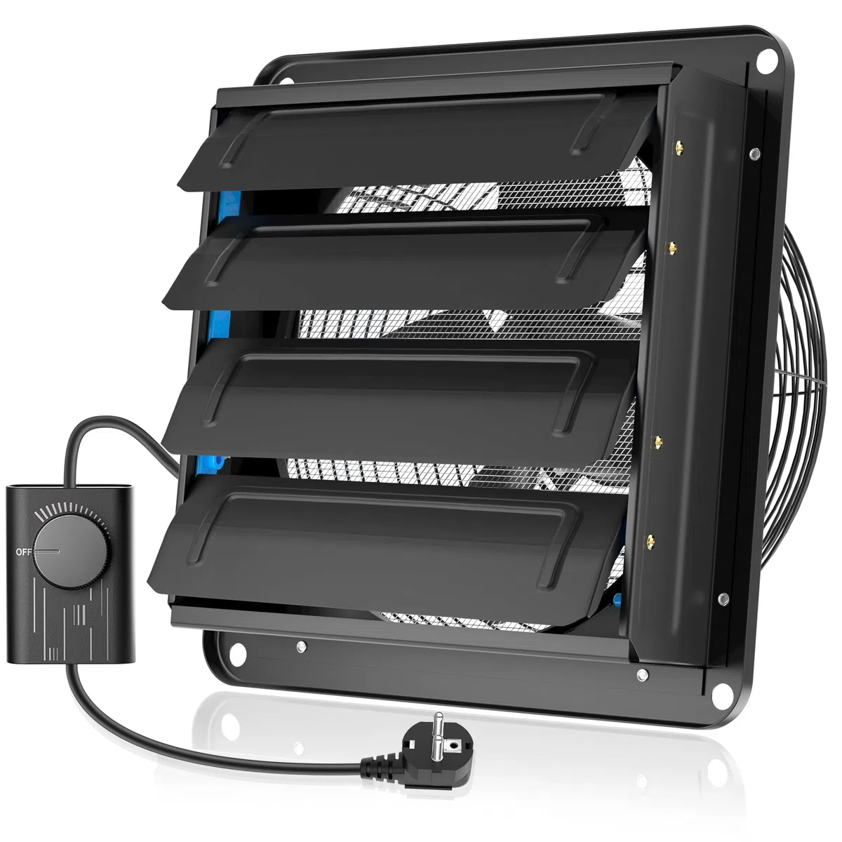 HG Power 300mm Ventilador Extractor de Aire Escape 1300 m³/h Extractor Industrial con Regulador de Velocidad para Enfriar Casas y Almacenes, Ventilación, Circulación de Aire con Enchufe EU, APB30D-AC