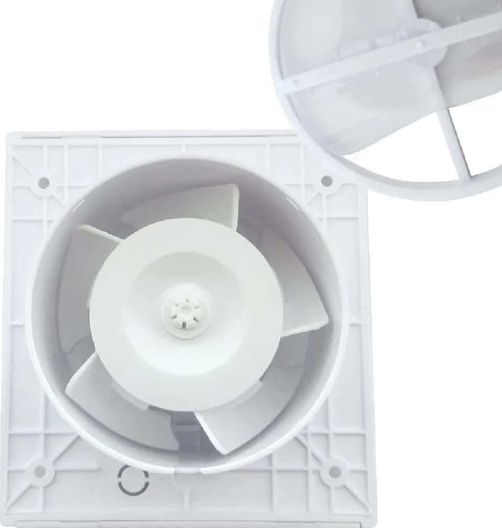 Ventilador Extractor de baño Silent Vacuum 15W aire | Ultra silencioso (30db) | Bajo consumo (15W) | válvula anti mosquitera integrada | CAUDAL: 70 M3/H | Extraplano | Estilo Moderno