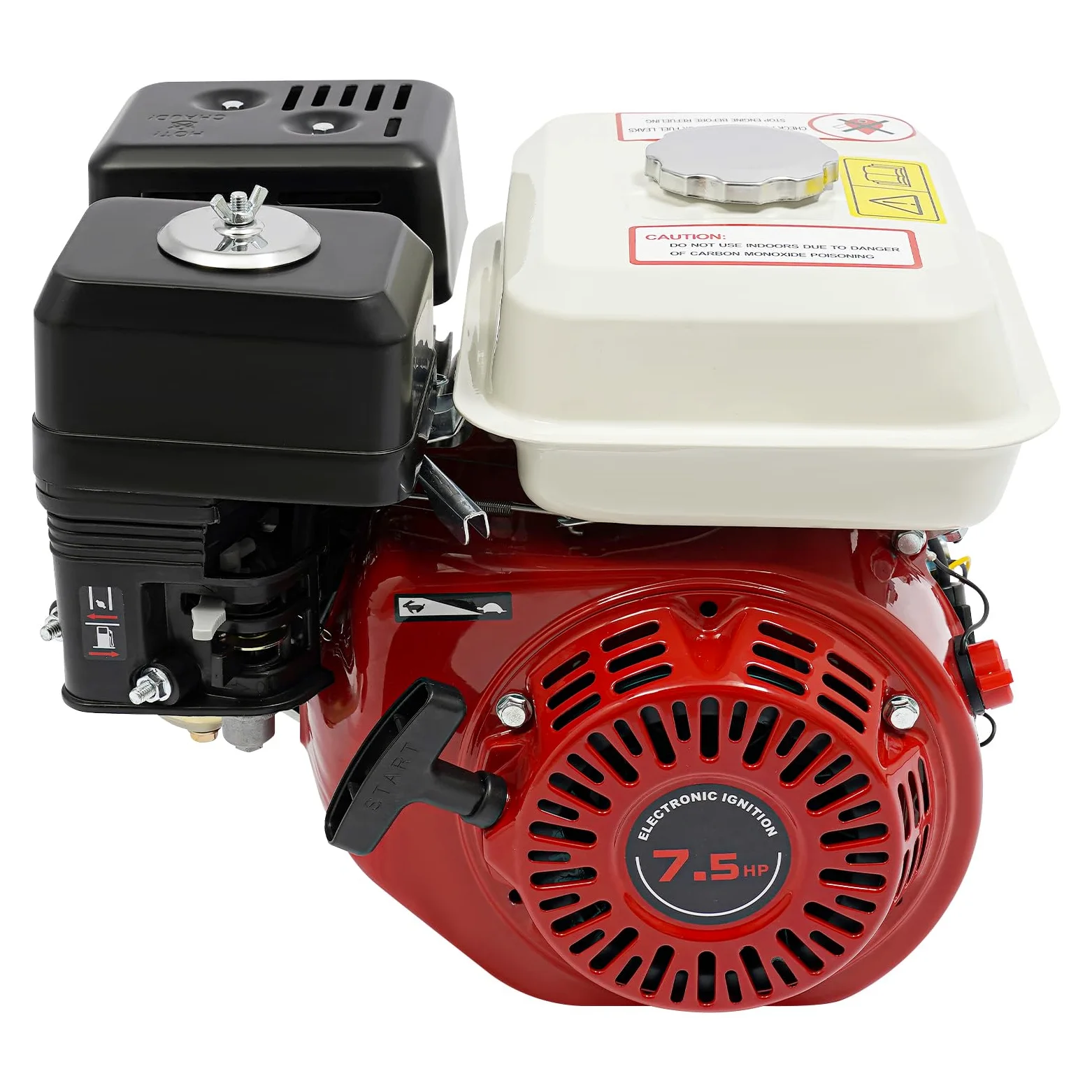 Motor de gasolina de 7,5 CV de 4 tiempos, motor universal de 212 cc con arranque por cable, apto para arranque eléctrico, apto para kart, limpiador de alta presión, divisor de madera, generador