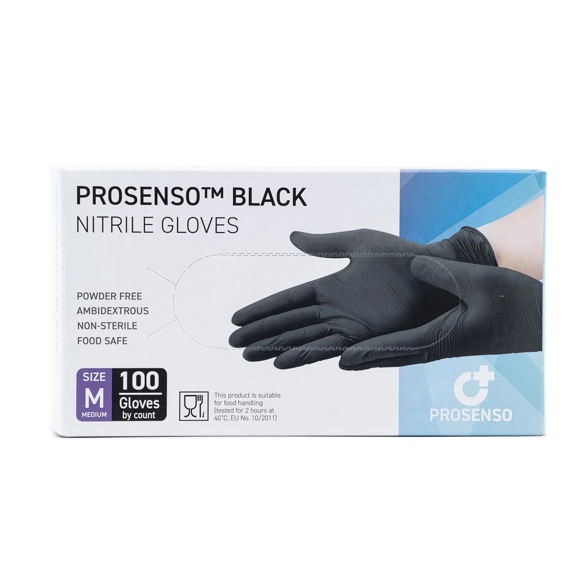 Guantes desechables Black Nitrile, color negro mate, 100 unidades, ideales para cocineros y tatuajes, seguros para alimentos y médicos (M)