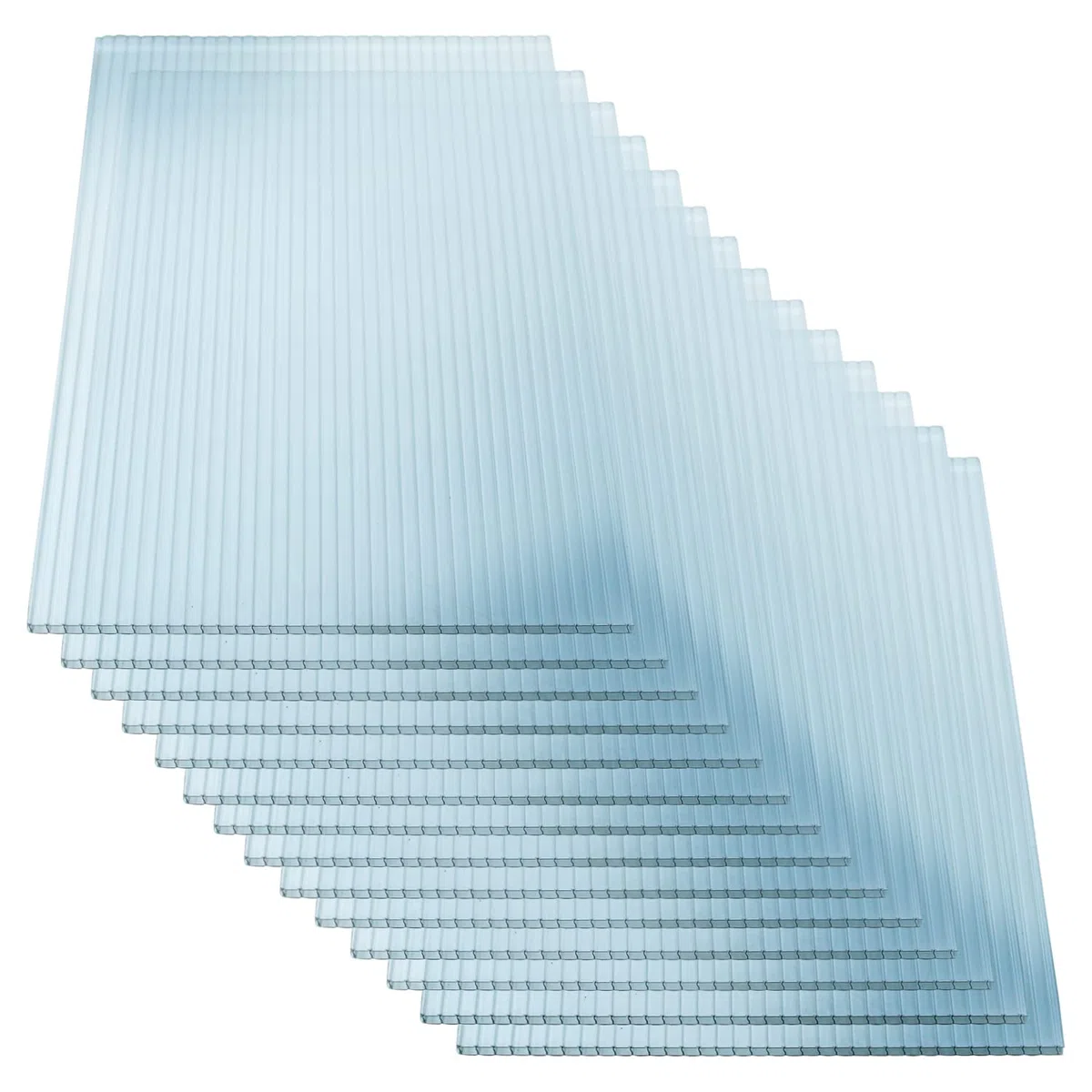 Planchas de invernadero de 4 mm, juego de 14 unidades, placas huecas, policarbonato, 70 x 150 cm