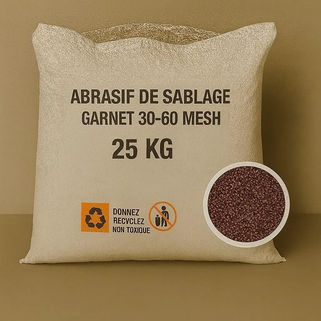 Bolsa de 25 kg Arena abrasiva Garnet Mesh 30-60A+ para Arenadora Aerosolar Aerosol Arenado Aerosol