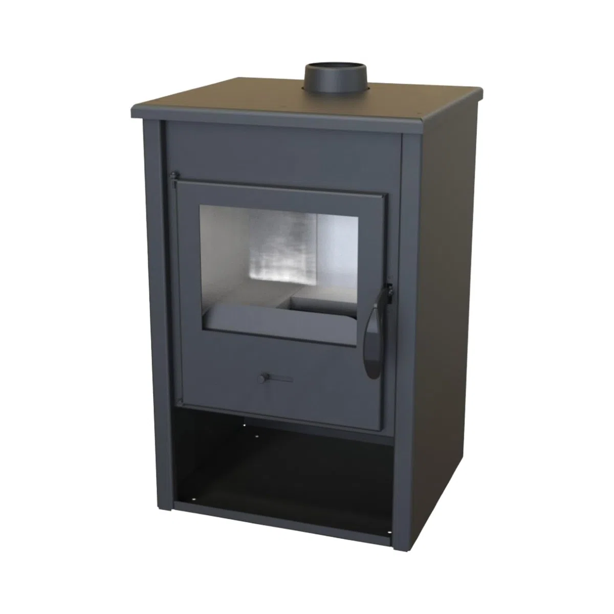 EIDER BIOMASA Estufa de Leña Minerva – 12,44 kW – Rendimiento 78% – hasta 240 m³ – Doble Combustión – Certificada CE