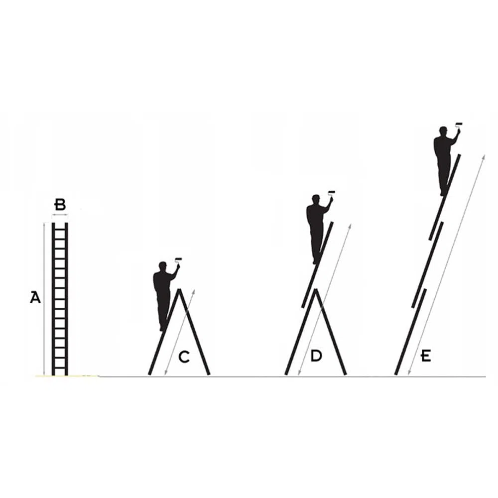 ATRA Escalera Transformable de Aluminio 3 Planos 11 peldaños