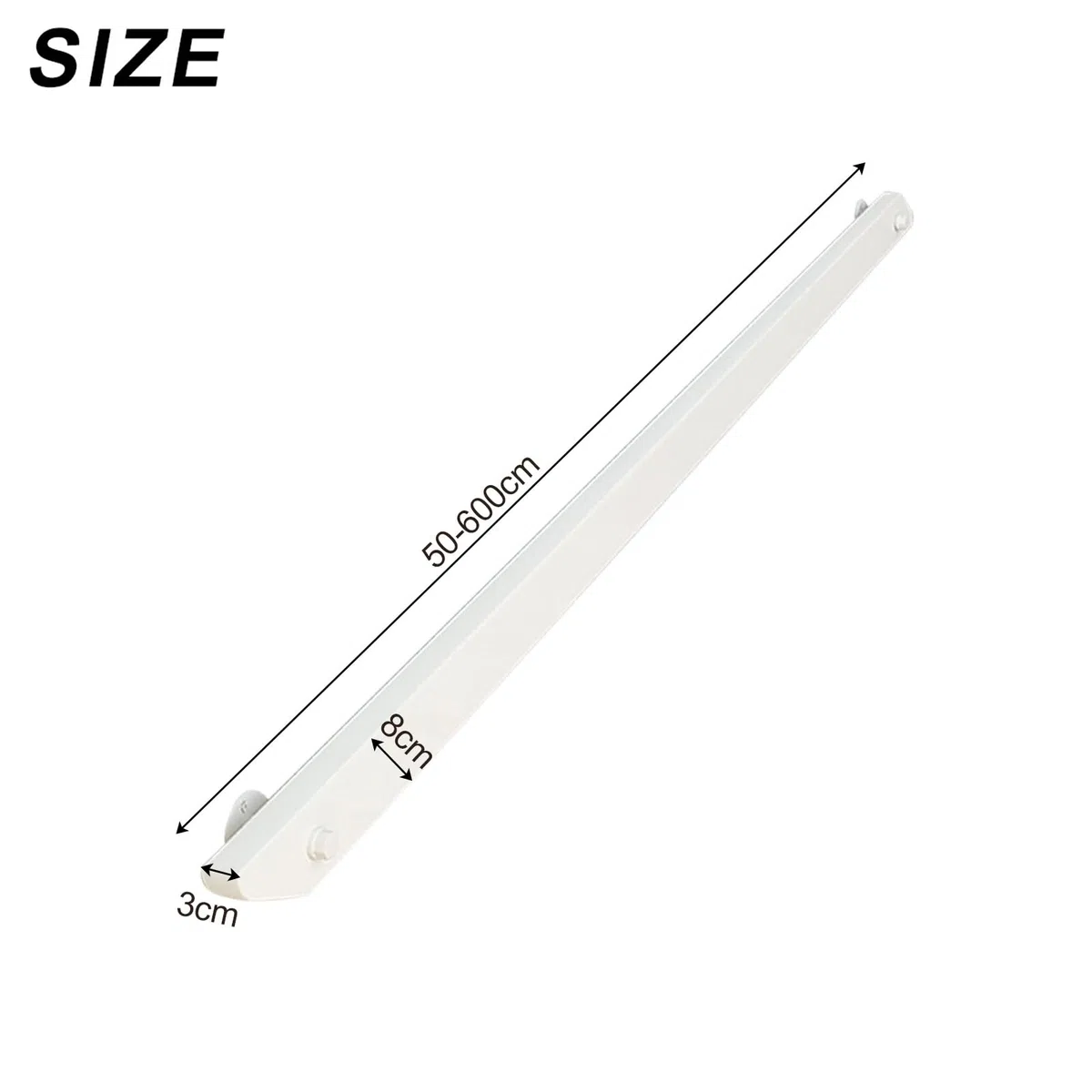 Pasamanos Escalera Madera, Barandilla de escalera antideslizante con soportes, Contra la Pared Kit de Barra de Agarre de Seguridad Para Ancianos y Niños, para Pasillo Villa Loft (White, 150cm)