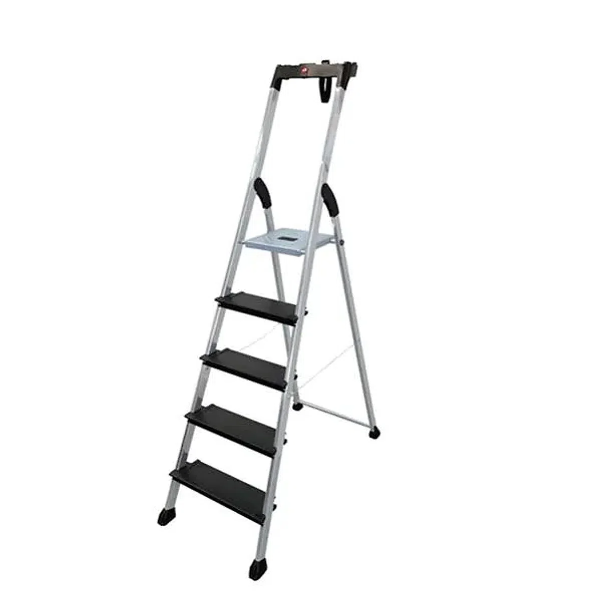 HAILO Escabeau aluminium 4XL BLACK + Porte seau 3 marches - Matériel et aménagement d'atelier
