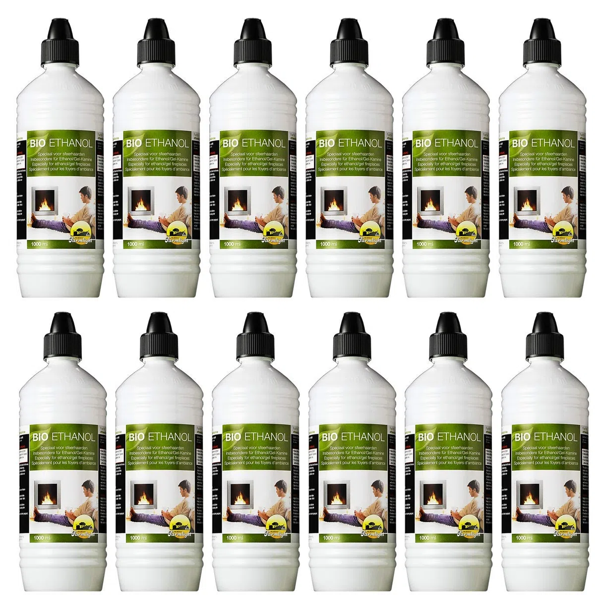 Bioetanol 12 litros, sin Olor, biocombustible de Origen 100% Vegetal, Compatible con Todos los hornos eléctricos o mecánicos.