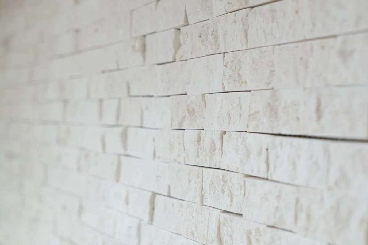 caliza Piedra natural Ladrillo Blanco 3d pared baño cocina