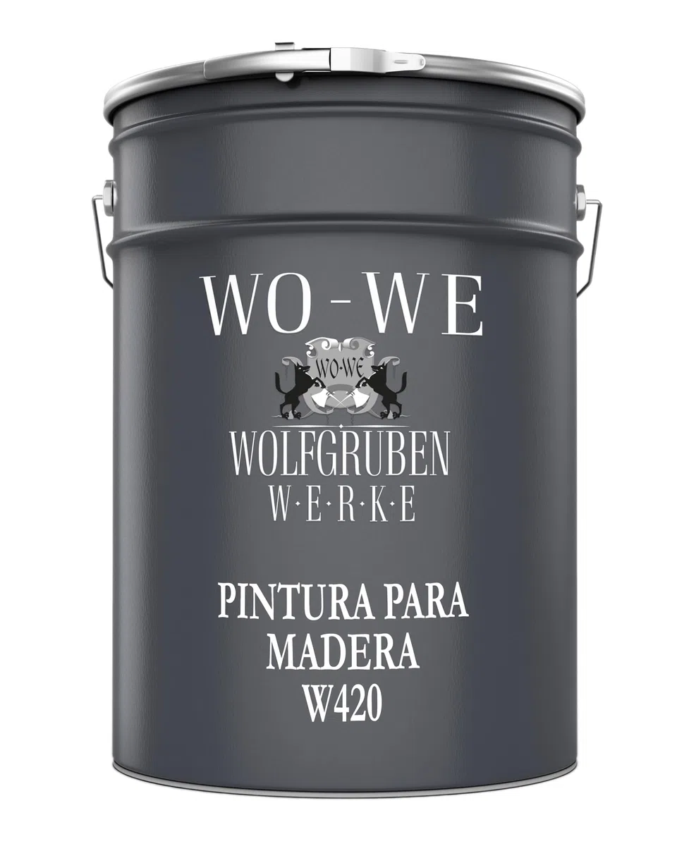 WO-WE Pintura de madera W420 Esmalte para Muebles Puertas al Agua Blanco puro - 5L