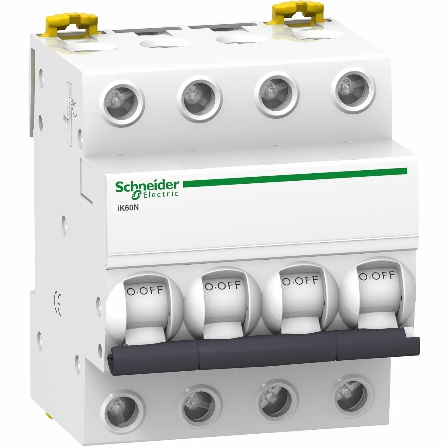 Schneider Electric A9K24450 Interruptor Automático Magneto Térmico, Ik60N, 4P, 50 A, Curva C