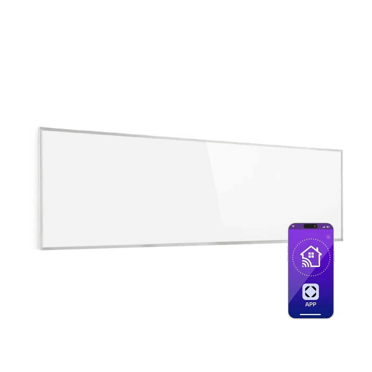 Klarstein Radiador Infrarrojos Pared Potencia, 300W, Placa Calor Bajo Consumo App Wifi, Panel Radiante Bajo Consumo, Infrarrojos Calefaccion, Calefactores Infrarojos Panel Radiante Pared