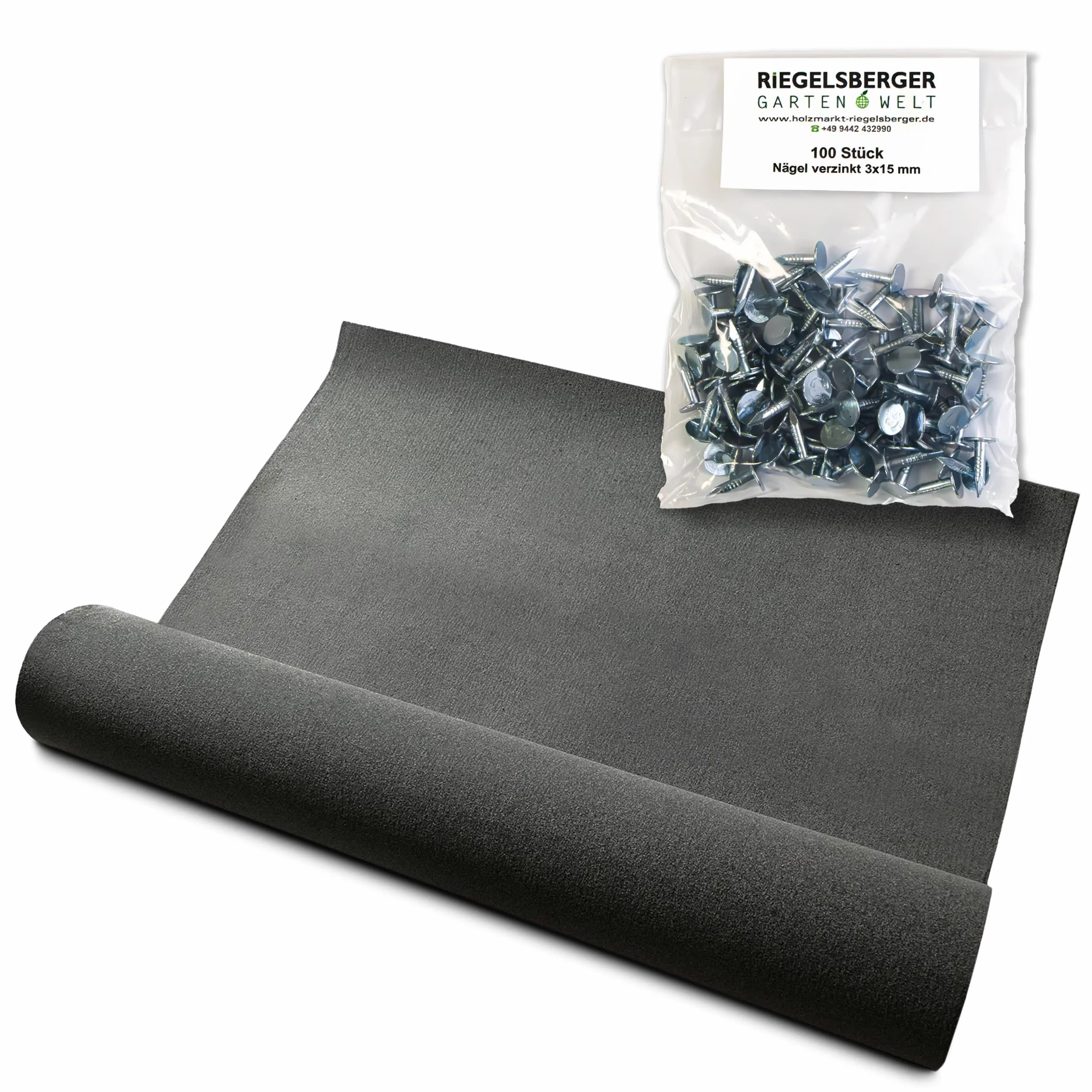 Gartenpirat Betún V13 - Rollo de 10 m² de fieltro para techos, incluye 100 clavos