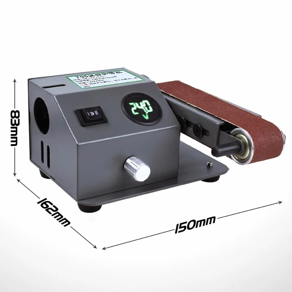 Mini Afilador de Cuchillos Eléctrico, Lijadora de Banda de Doble Propósito en Seco y Húmedo, Lijadora, Pulidora, Velocidad de 0-13000RPM