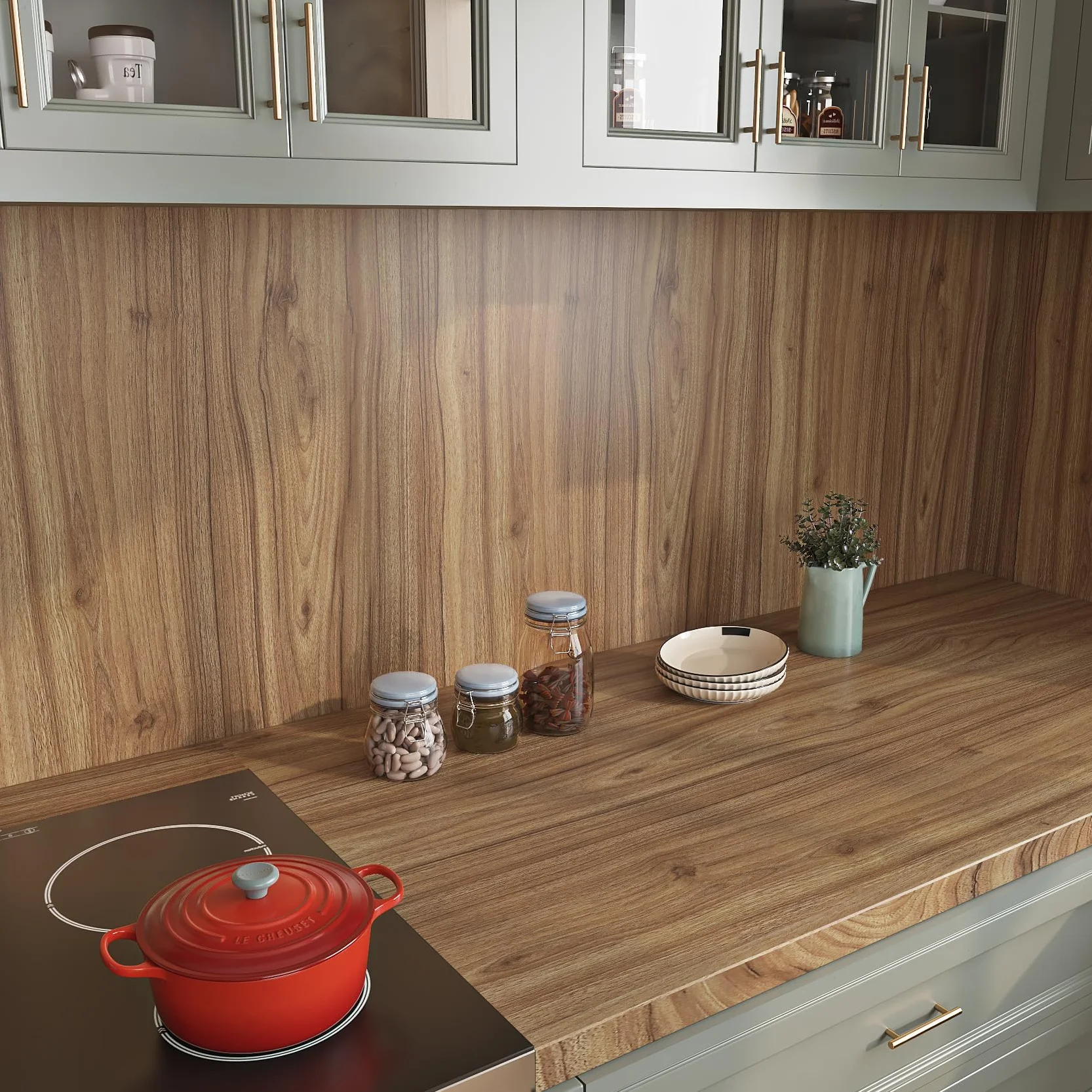 Livelynine Vinilo para Encimera de Cocina Madera Vinilo Adhesivo Cocina Pared 90CMx500CM Papel Adhesivo Muebles Madera Puertas de Armario Mesas Papel Pintado Maderas Autoadhesivo Papeles Pared Maderas
