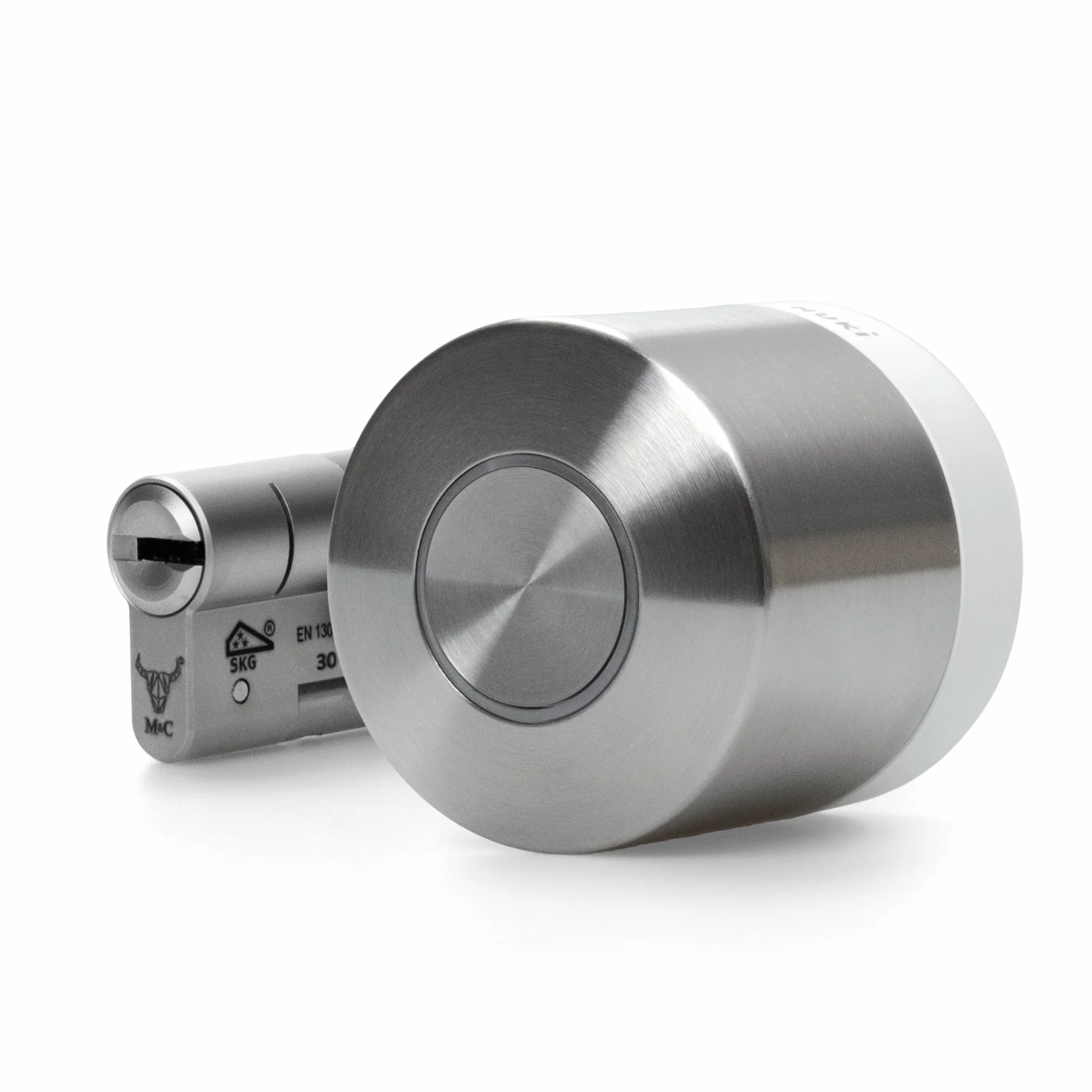 Nuki Smart Lock Ultra, cerradura electrónica von Bluetooth, WiFi & Matter, Integración sencilla en el Smart Home, Abrir la puerta con acceso remoto, con 3 modos de bloqueo diferentes