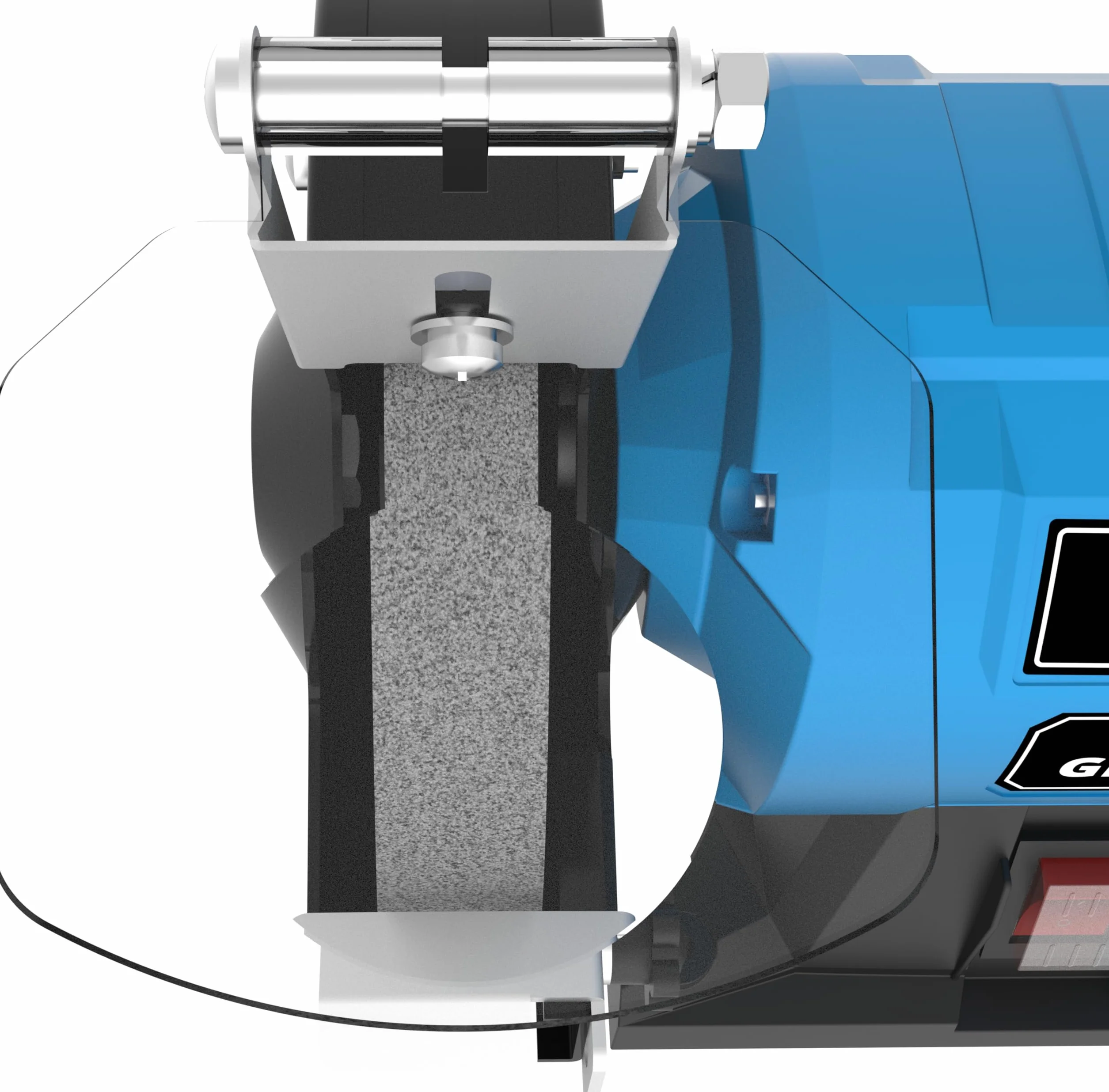 Güde Lijadora combinada GKS 150-25 (250 W, 2980 1/min, motor de condensador, pie de máquina estable, dispositivo de protección contra chispas ajustable, disco abrasivo fino Ø 150 mm 36 K, banda de