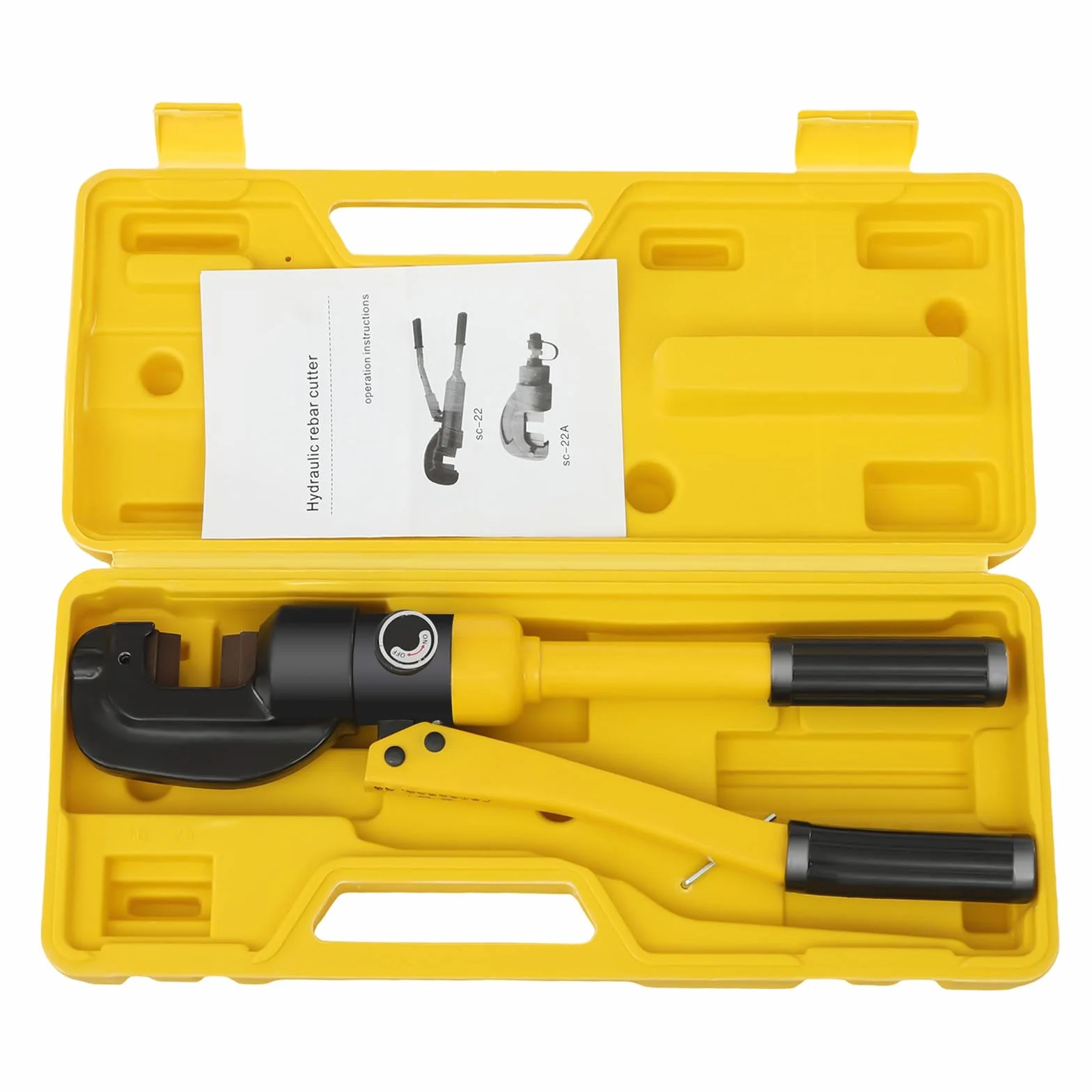 8T - Cortador hidráulico de pernos, 4-16 mm, cortador de barra hidráulica portátil para corte de acero con maletín de herramientas