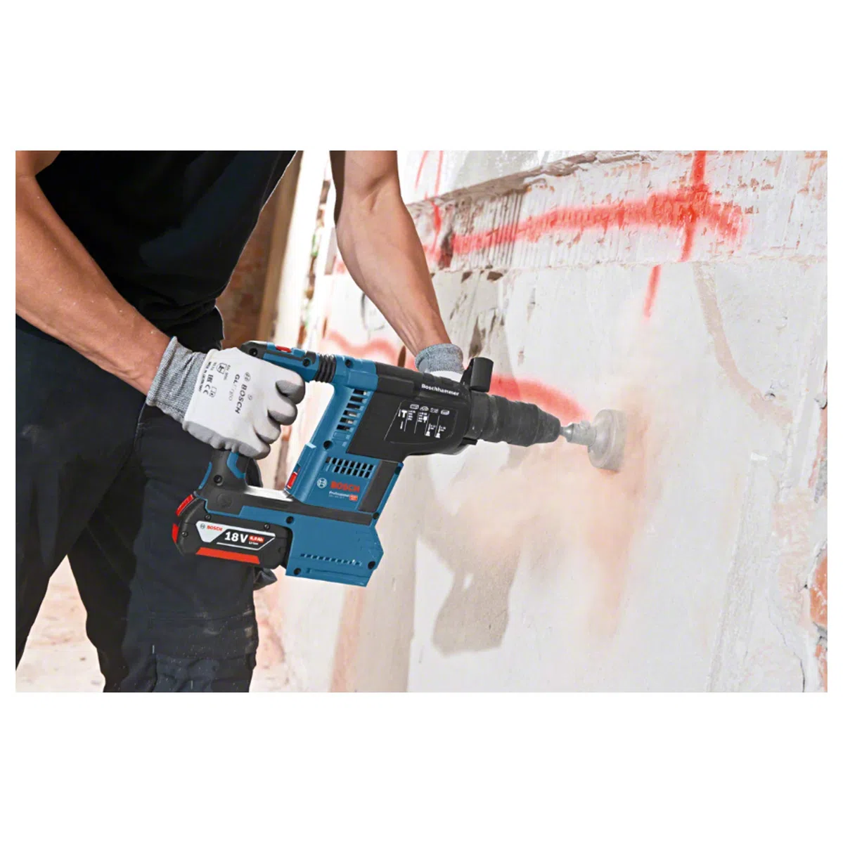 Bosch Professional 18V System GBH 18V-26 - Martillo perforador a batería (Brushless, 2,6 J, Ø máx. 26 mm, SDS plus, sin batería, en L-BOXX)