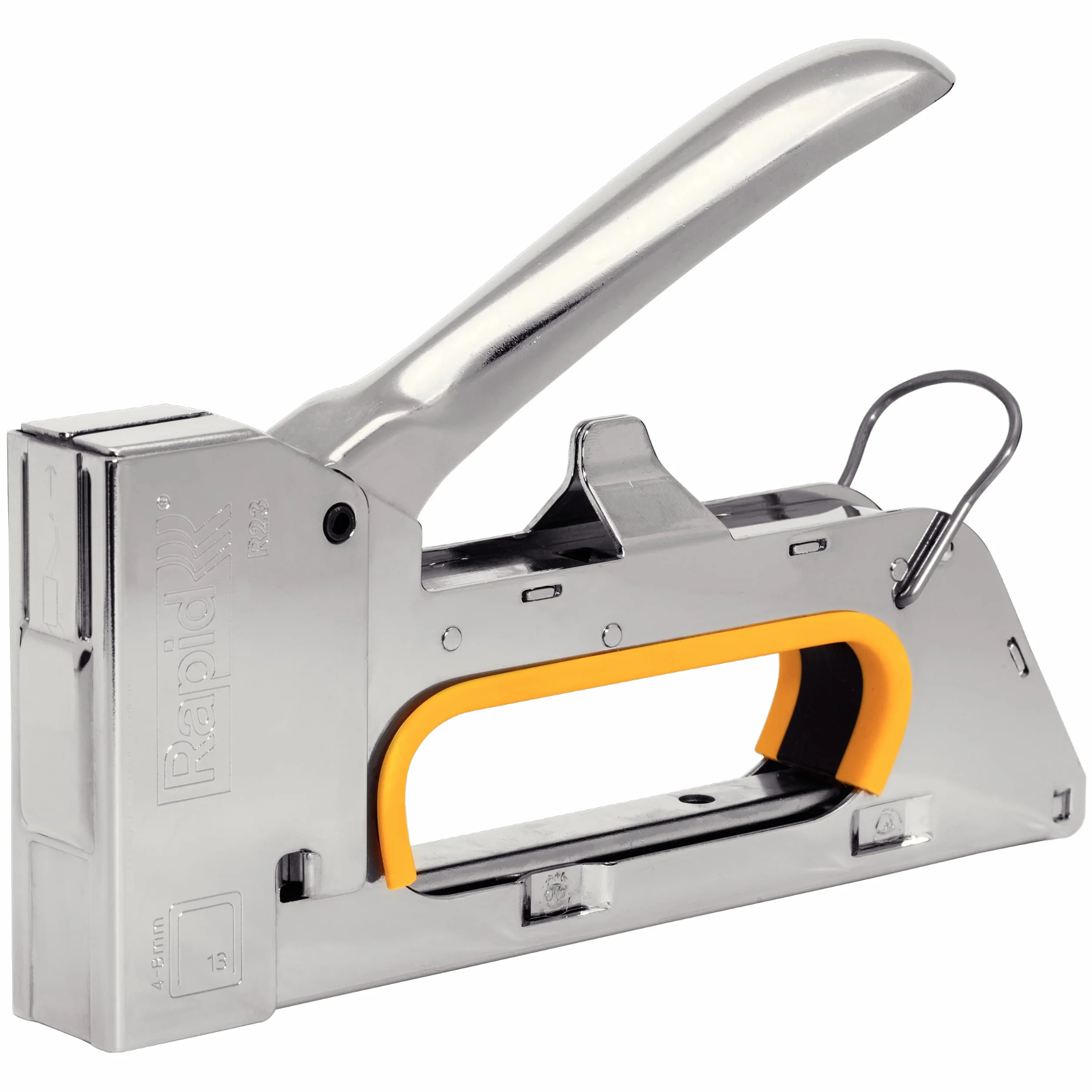 Rapid Grapadora Profesional Manual PRO R23 para Grapas No. 13, Grapadora para Tapicería con Empuñadura Ergonómica, 100% Acero, Sencillo Sistema de Carga, Fabricada en Suecia (10600521)